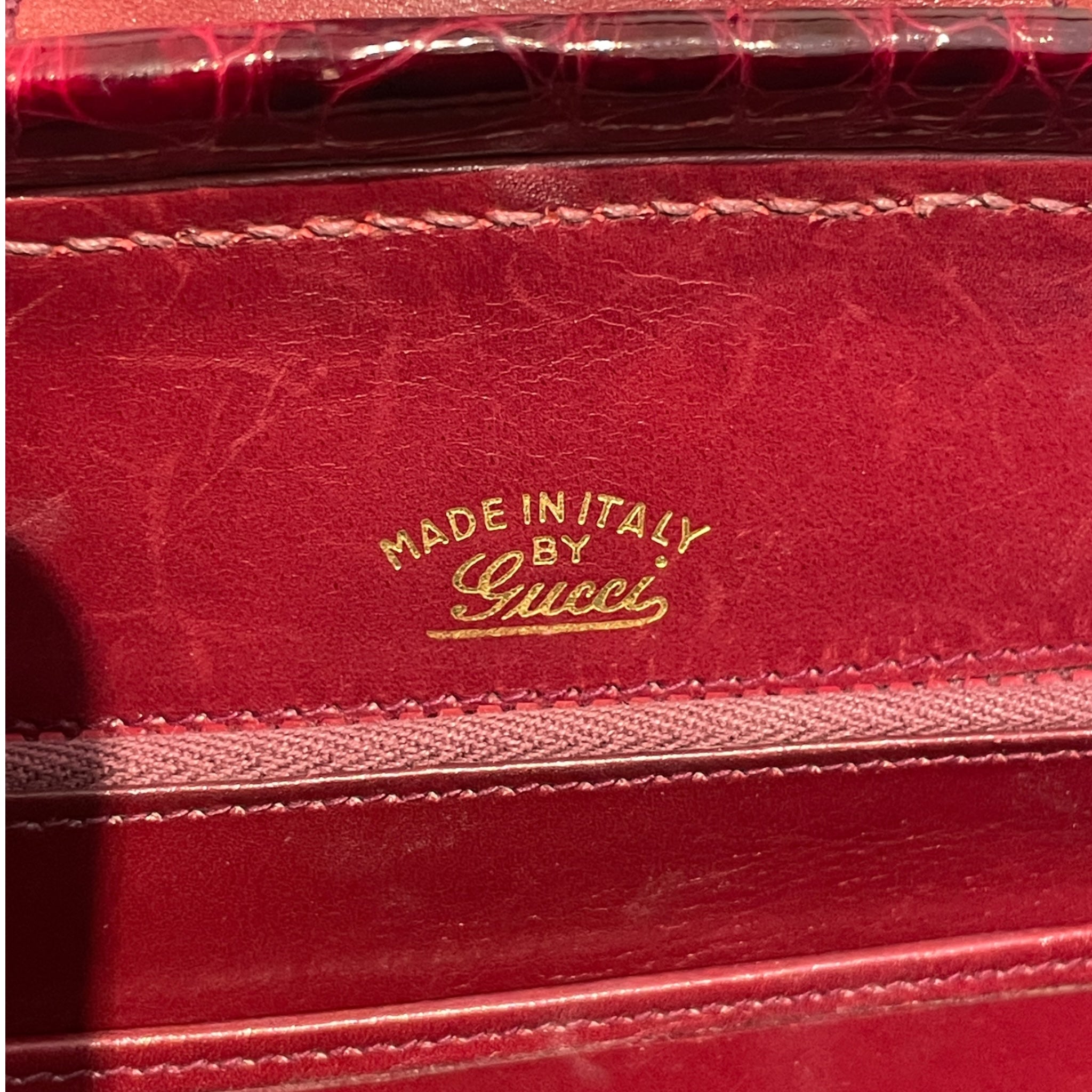 GUCCI/Hand Bag/Leather/BRD/Crocodile w/ Gold Hardware view 3