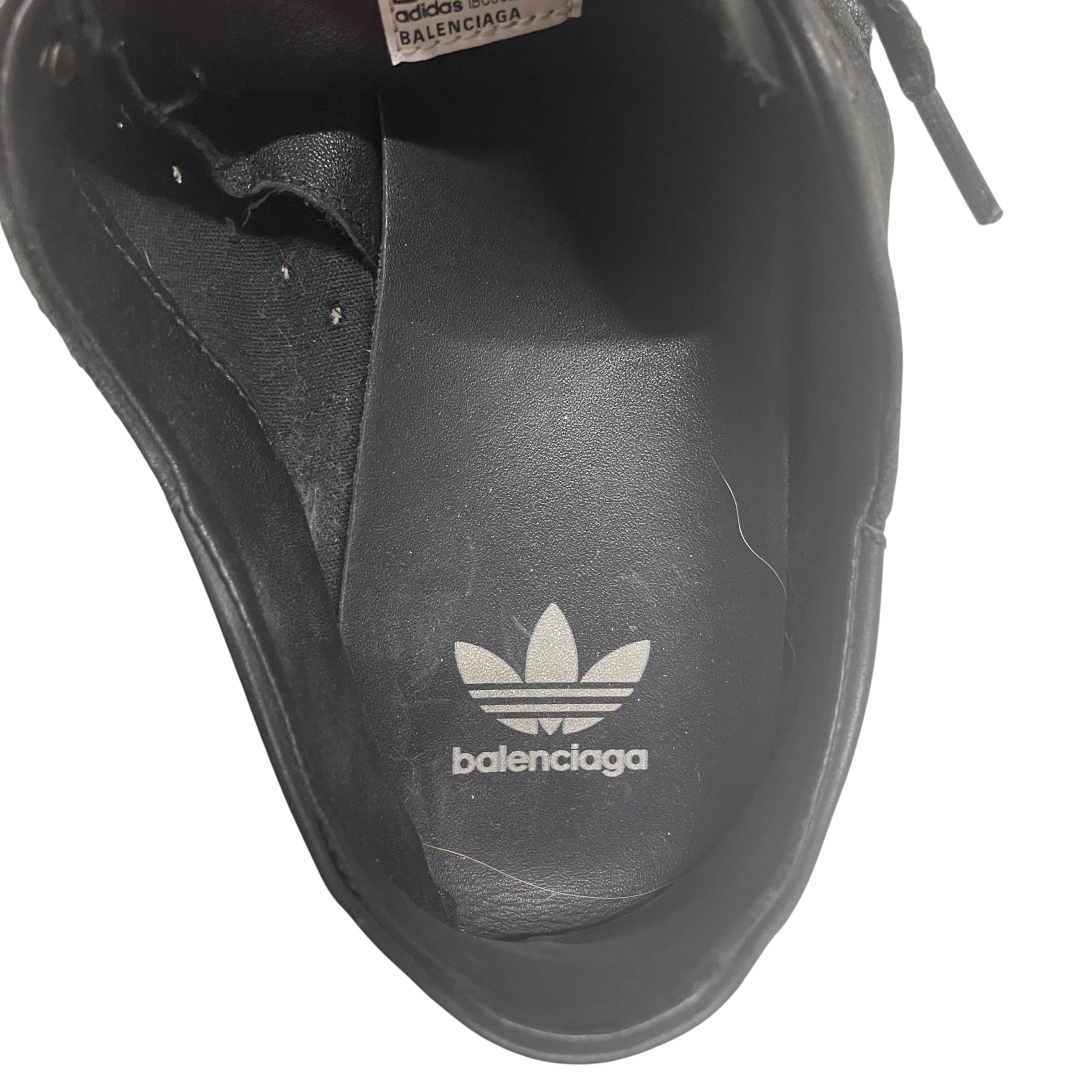 BALENCIAGA/adidas/Low-Sneakers/US 9/Leather/BLK/THIN LOWTOPS view 4