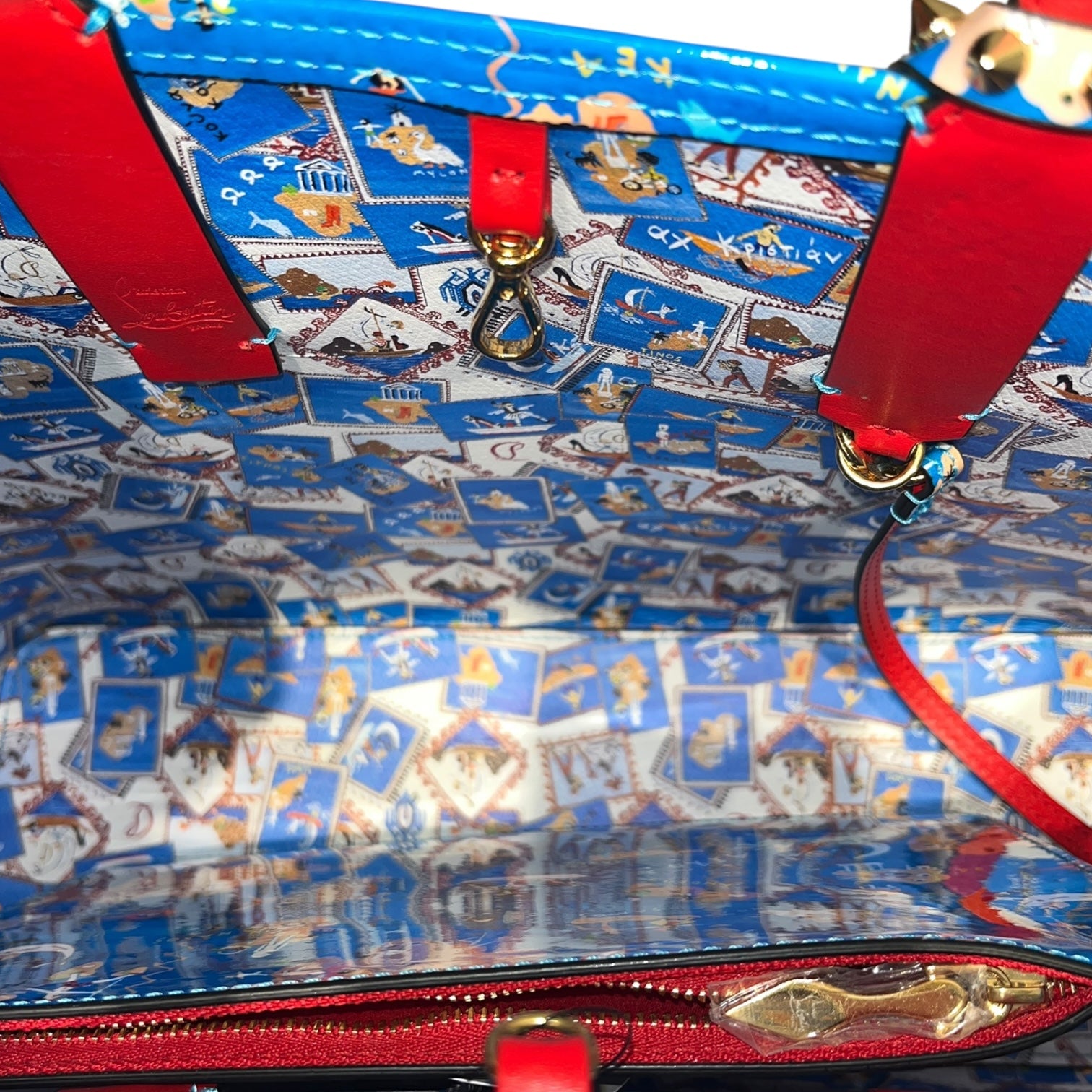 Christian Louboutin/Tote Bag/Monogram/Acrylic/BLU/CABATA EAST WEST TOTE view 5