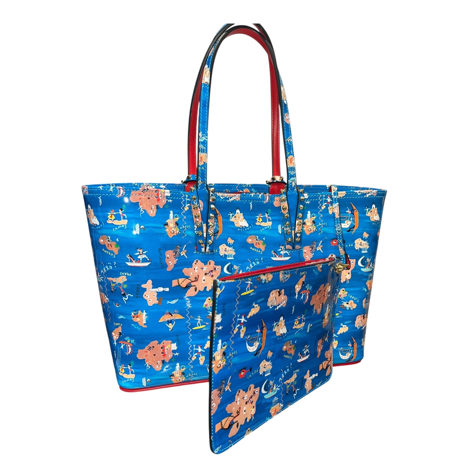Christian Louboutin/Tote Bag/Monogram/Acrylic/BLU/CABATA EAST WEST TOTE view 3