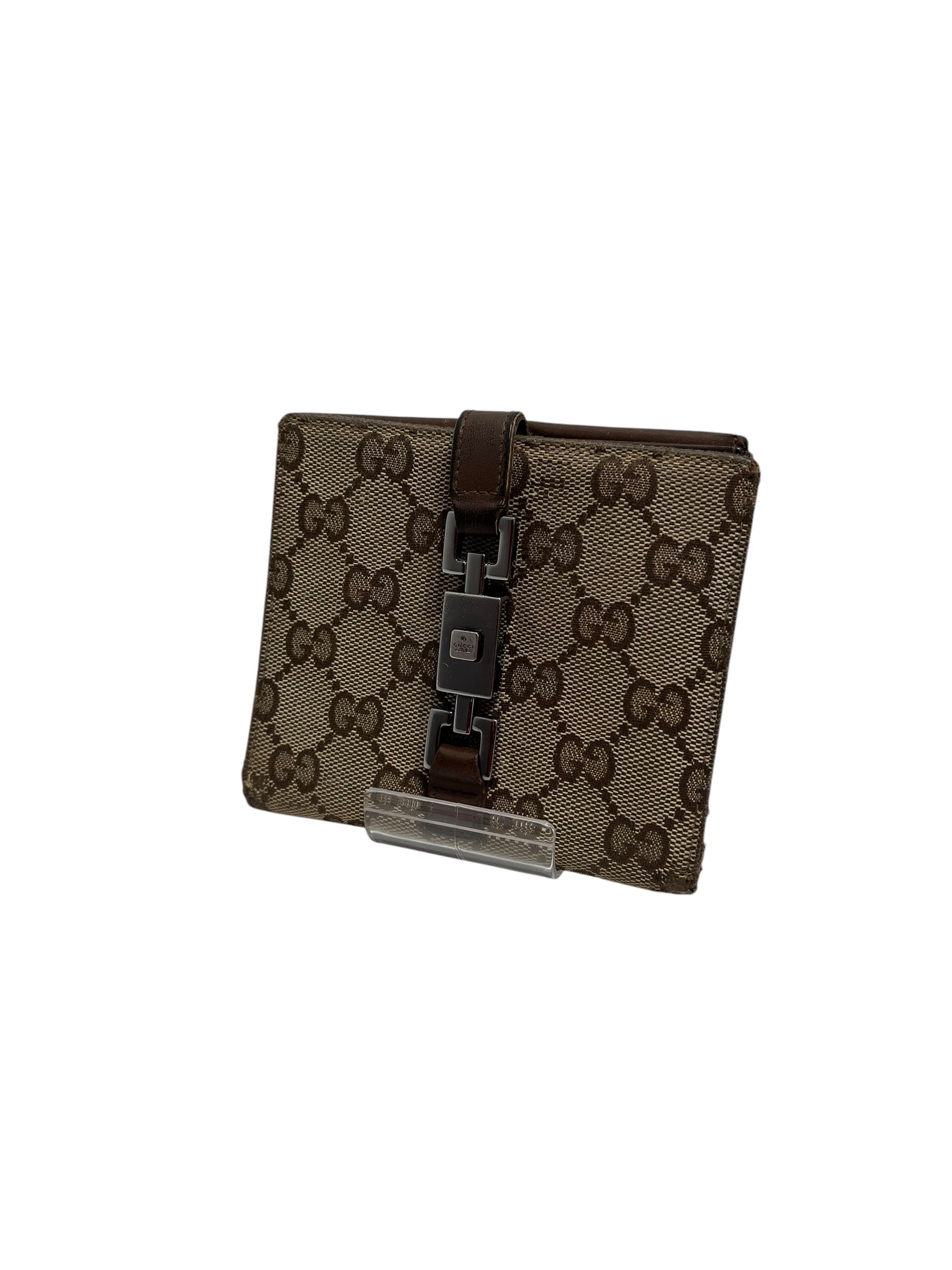 GUCCI/Trifold Wallet/Monogram/BRW/L's/1961 JACKIE view 1