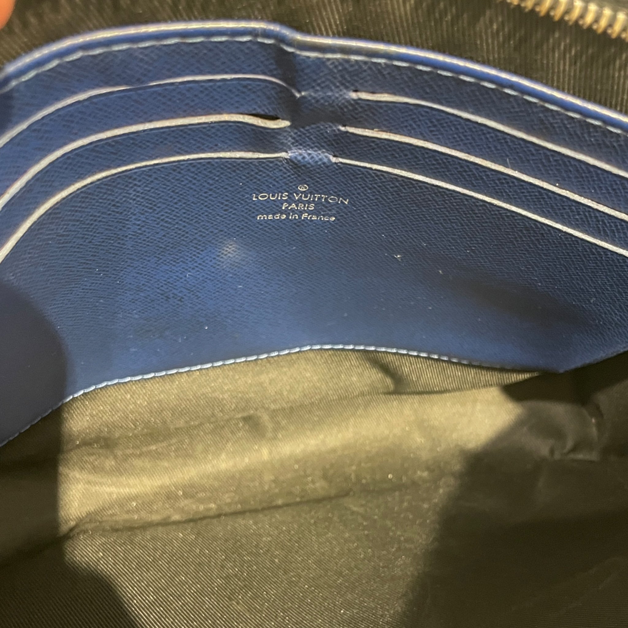 LOUIS VUITTON/Pouch/Monogram/Leather/BLU/POCHETTE VOYAGE view 4