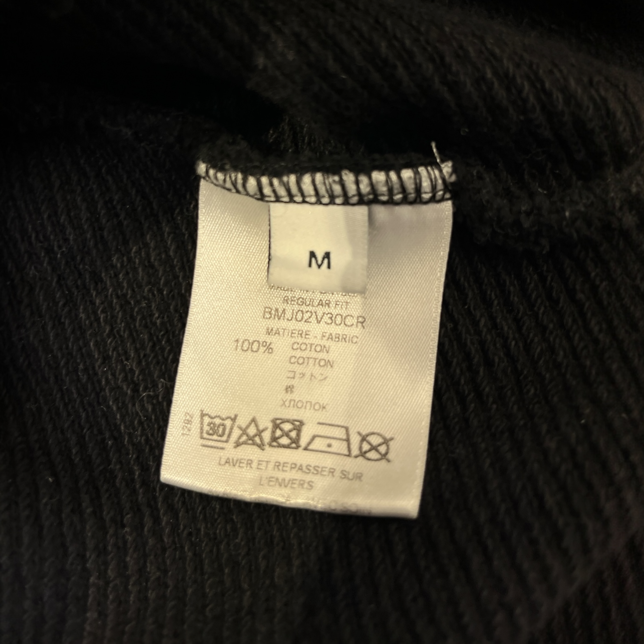 GIVENCHY/Hoodie/M/Cotton/BLK/BIGTOSMALLLETTERS view 3