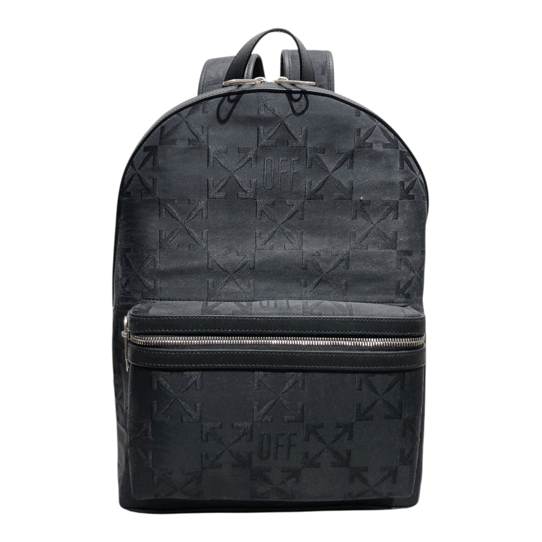 OFF-WHITE/Backpack/All Over Print/BLK/back pack with arrows & straps view 1