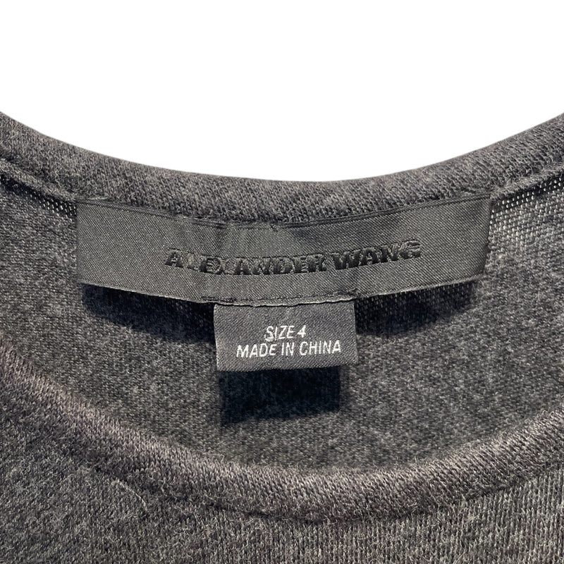 Alexander Wang/SL Dress/4/Cotton/GRY/RIBBED WAIST