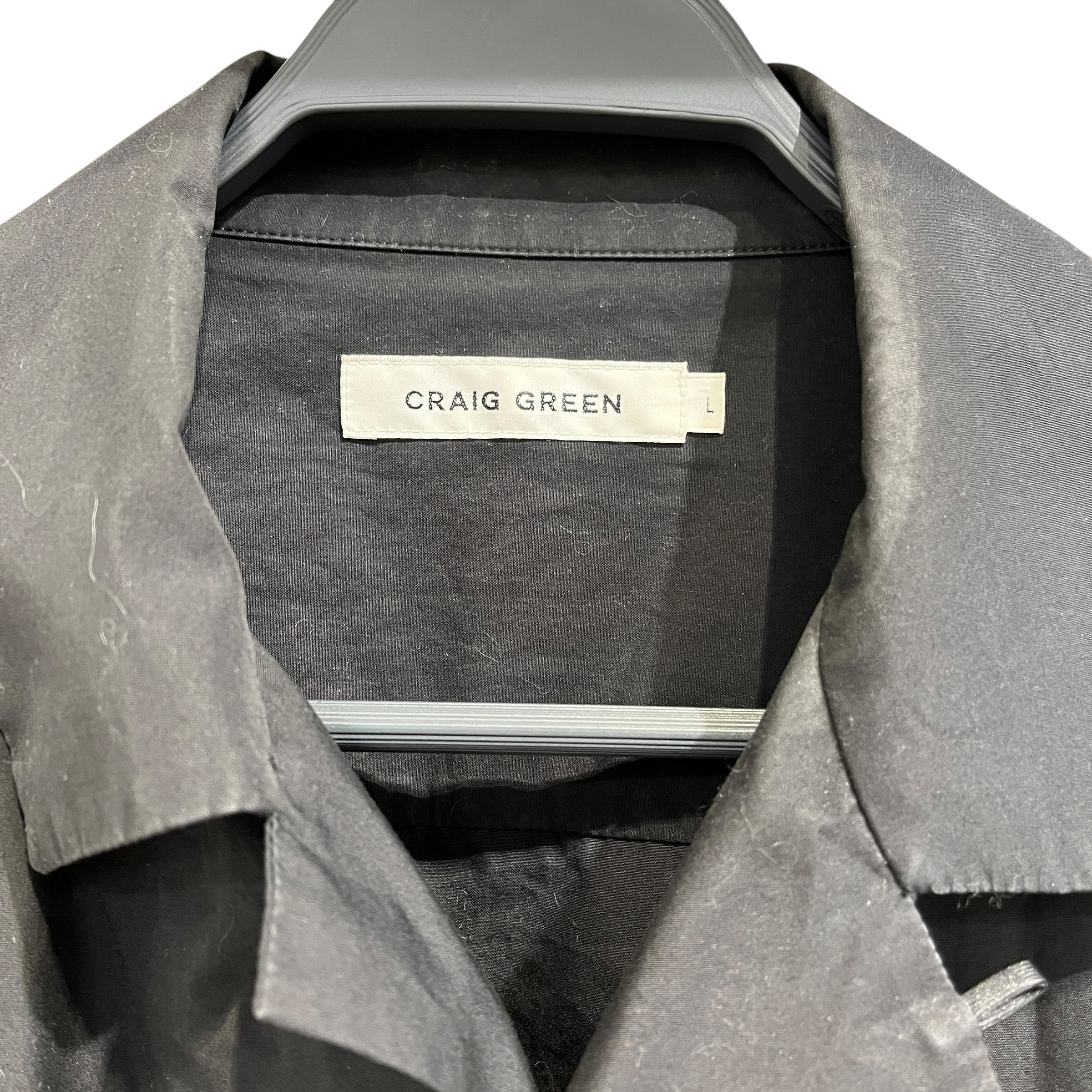 CRAIG GREEN/SS Shirt/L/Cotton/BLK/White Circle On Pocket view 3