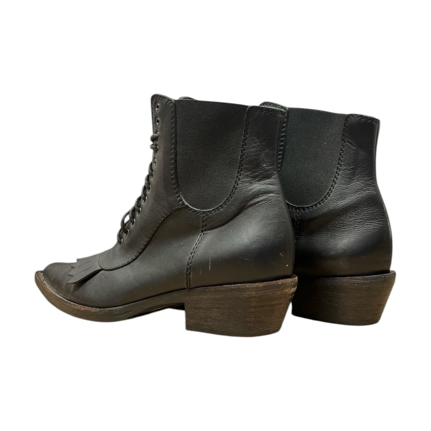 GIVENCHY/Lace Up Boots/EU 37/Leather/BLK/ view 2