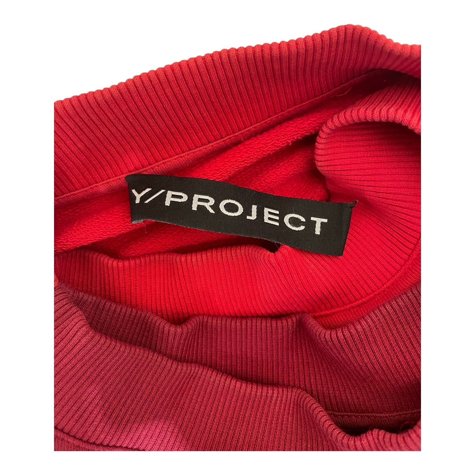 Y/PROJECT/Sweatshirt/XXS/Cotton/RED/Oversize/DOUBLE SWEATSHIRT view 3