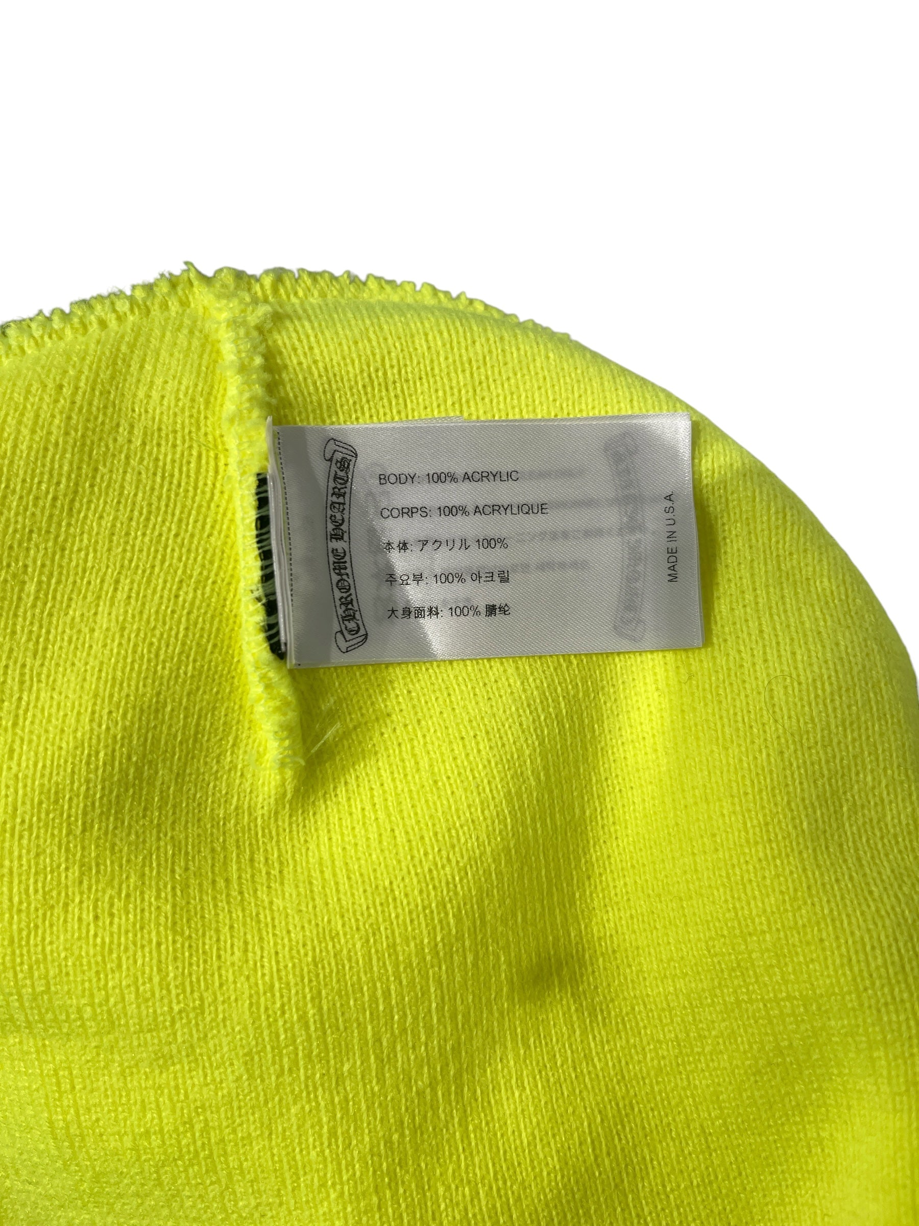 CHROME HEARTS/Beanie/Cotton/YEL/L's/LOGO BEANIE view 3
