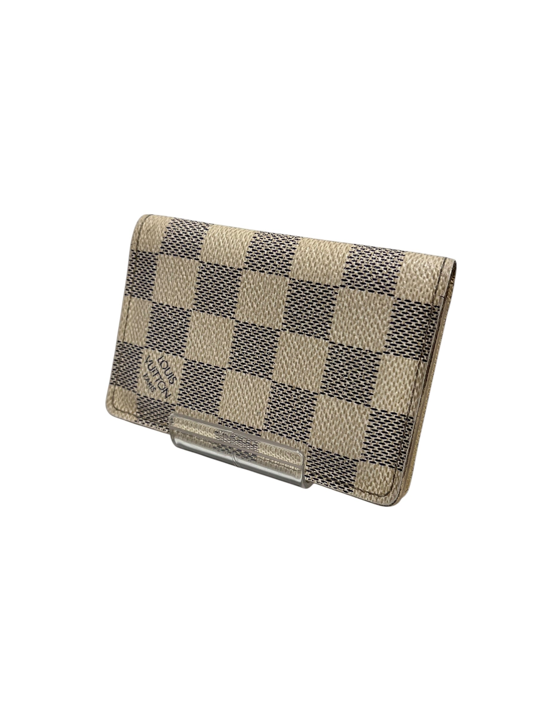 LOUIS VUITTON/Bifold Wallet/All Over Print/CRM/L's/blue checkered view 1