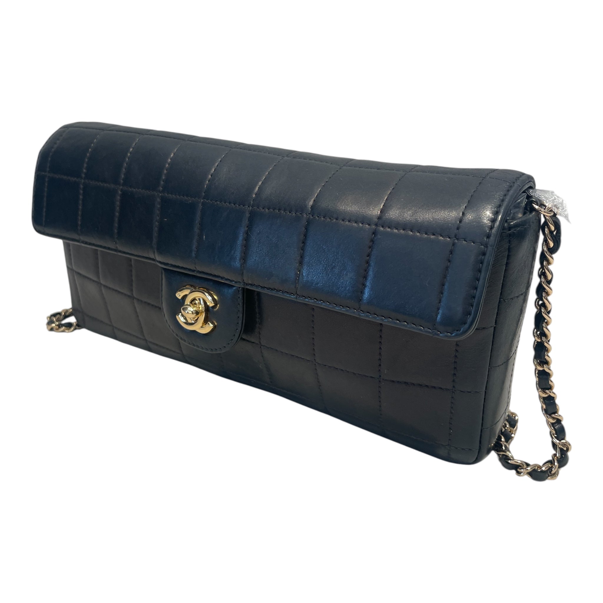 CHANEL/Hand Bag/Leather/BLK/Chocolate Bar Flap view 1