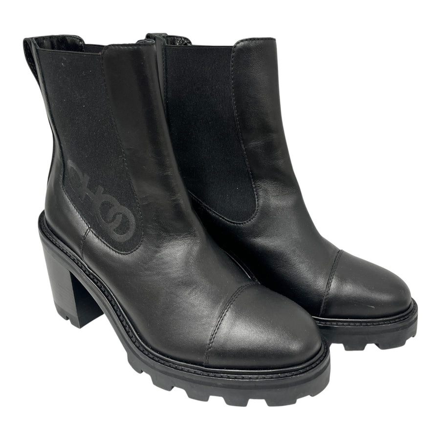 ツトムチャコールグレー40 Jimmy Choo Core Hart 60MM Leather Knee-Length Boots | Saks Fifth