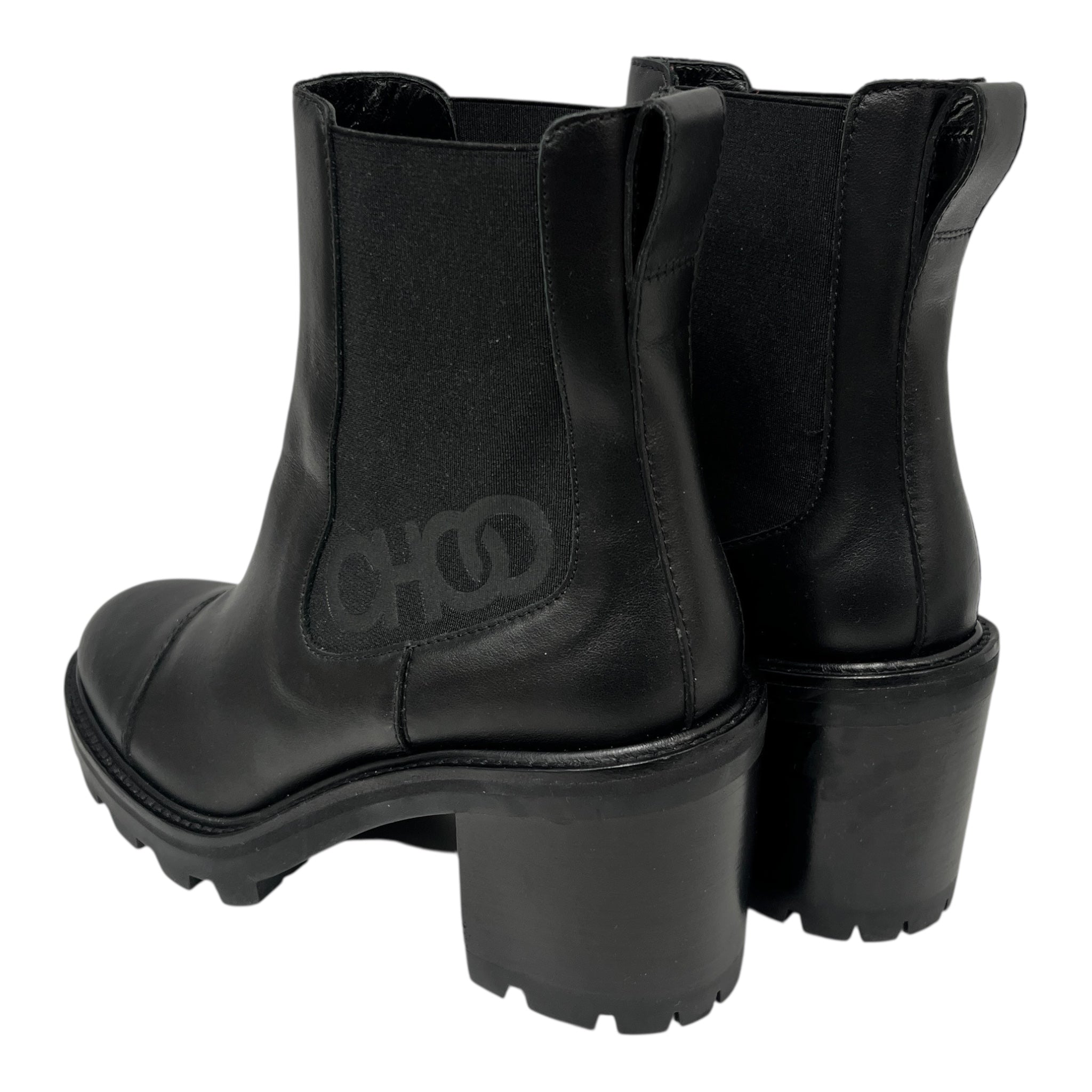 JIMMY CHOO/Boots/EU 37.5/Leather/BLK/LUG SOLE BOOTS view 2