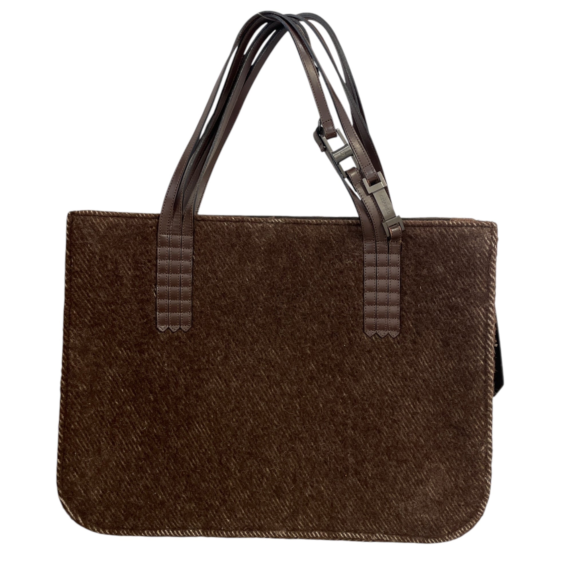 CHANEL/Tote Bag/Wool/BRW/SHOPPER TOTE view 2