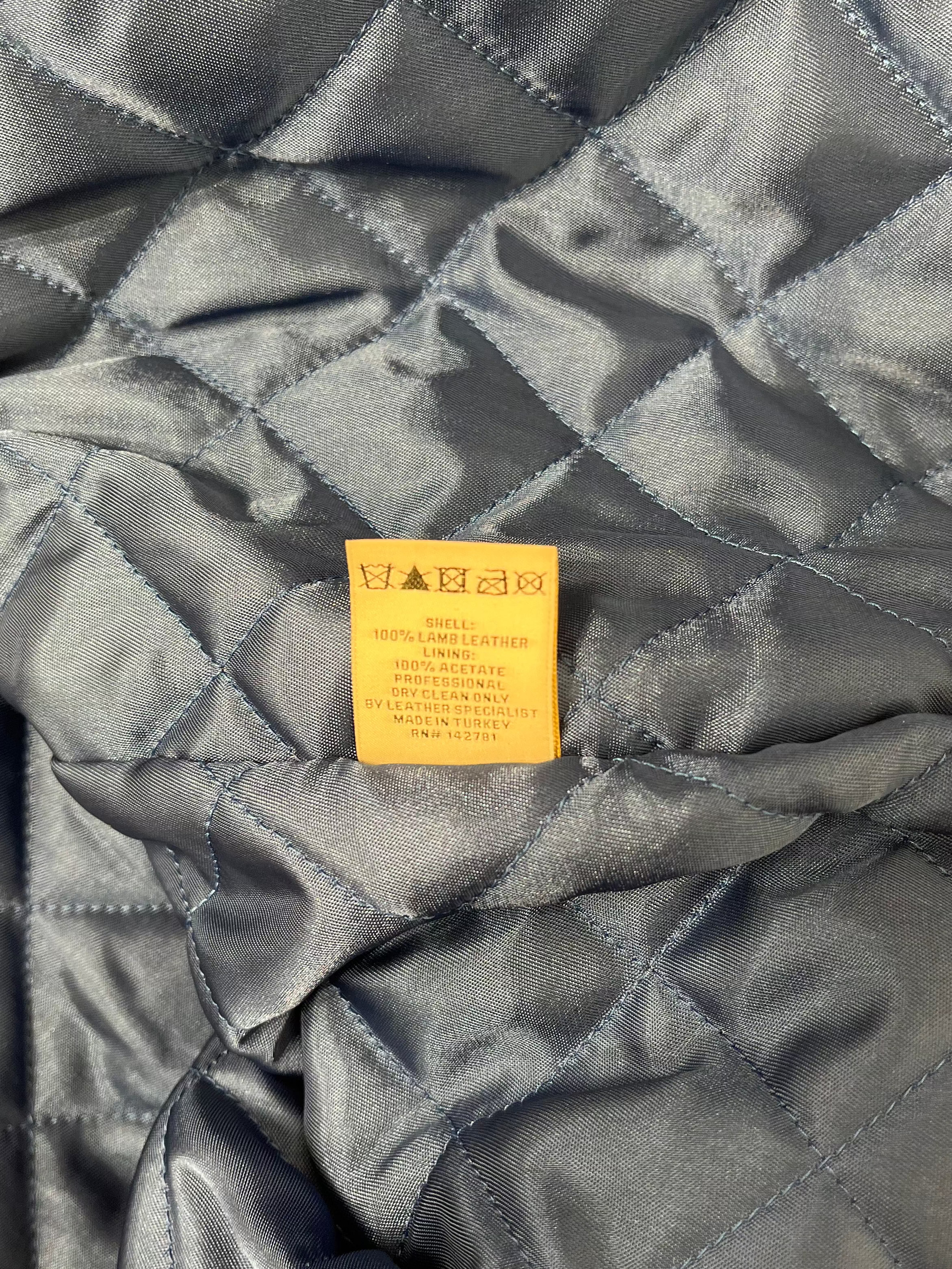 AIME LEON DORE/Leather Jkt/L/Leather/GRY/GRY BLU NY LONDON GLOBE JKT view 4