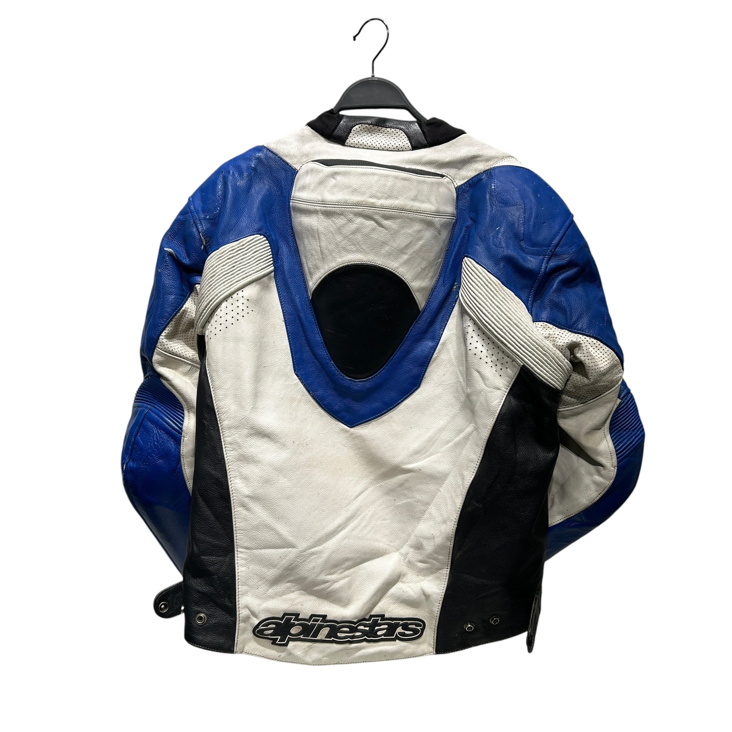 Alpinestars/Jacket/44/Leather/BLU/Stripe/Racing jacket w padding view 2