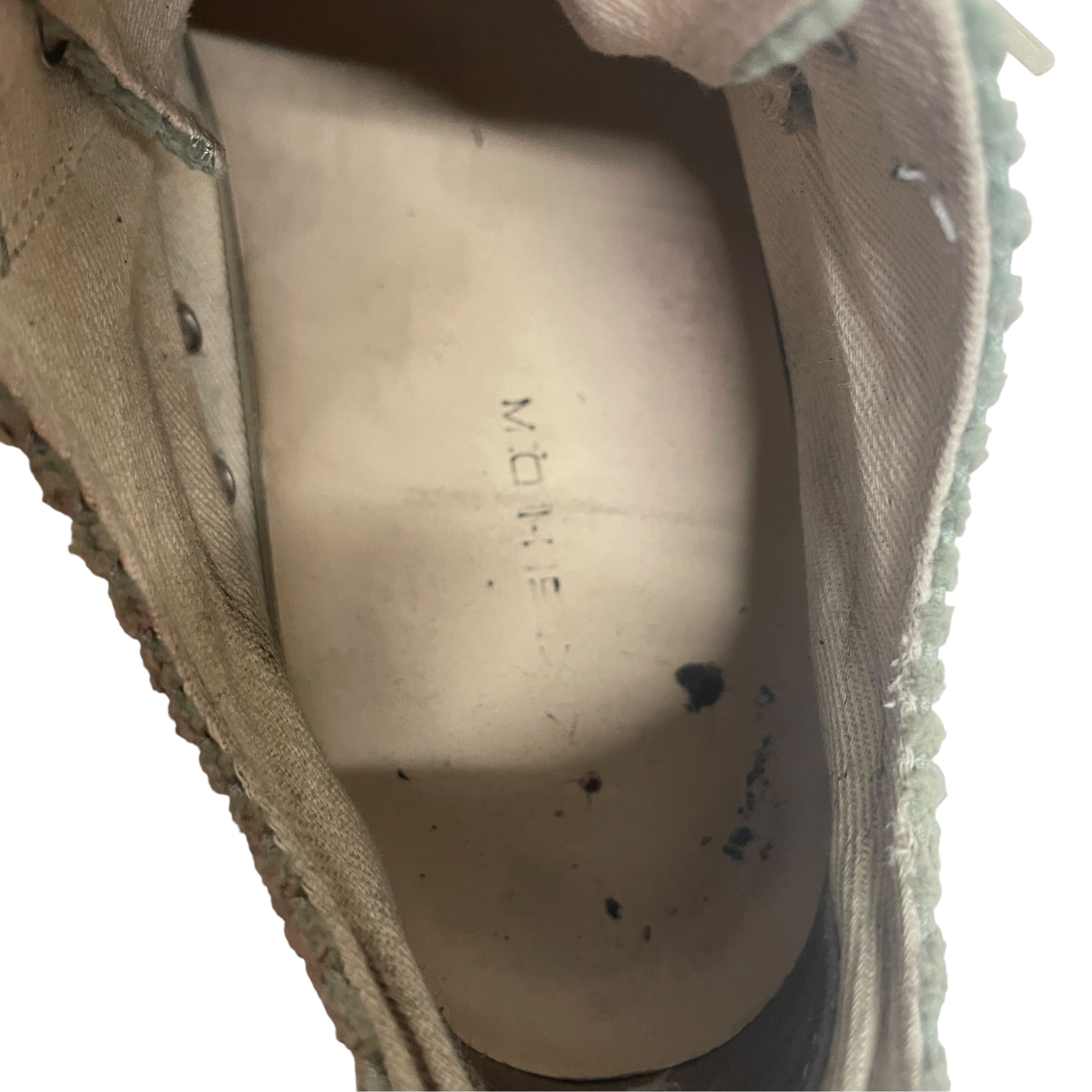 RICK OWENS DRKSHDW/Low-Sneakers/US 9/Cotton/GRN/corduroy, sage green, lowtop view 4
