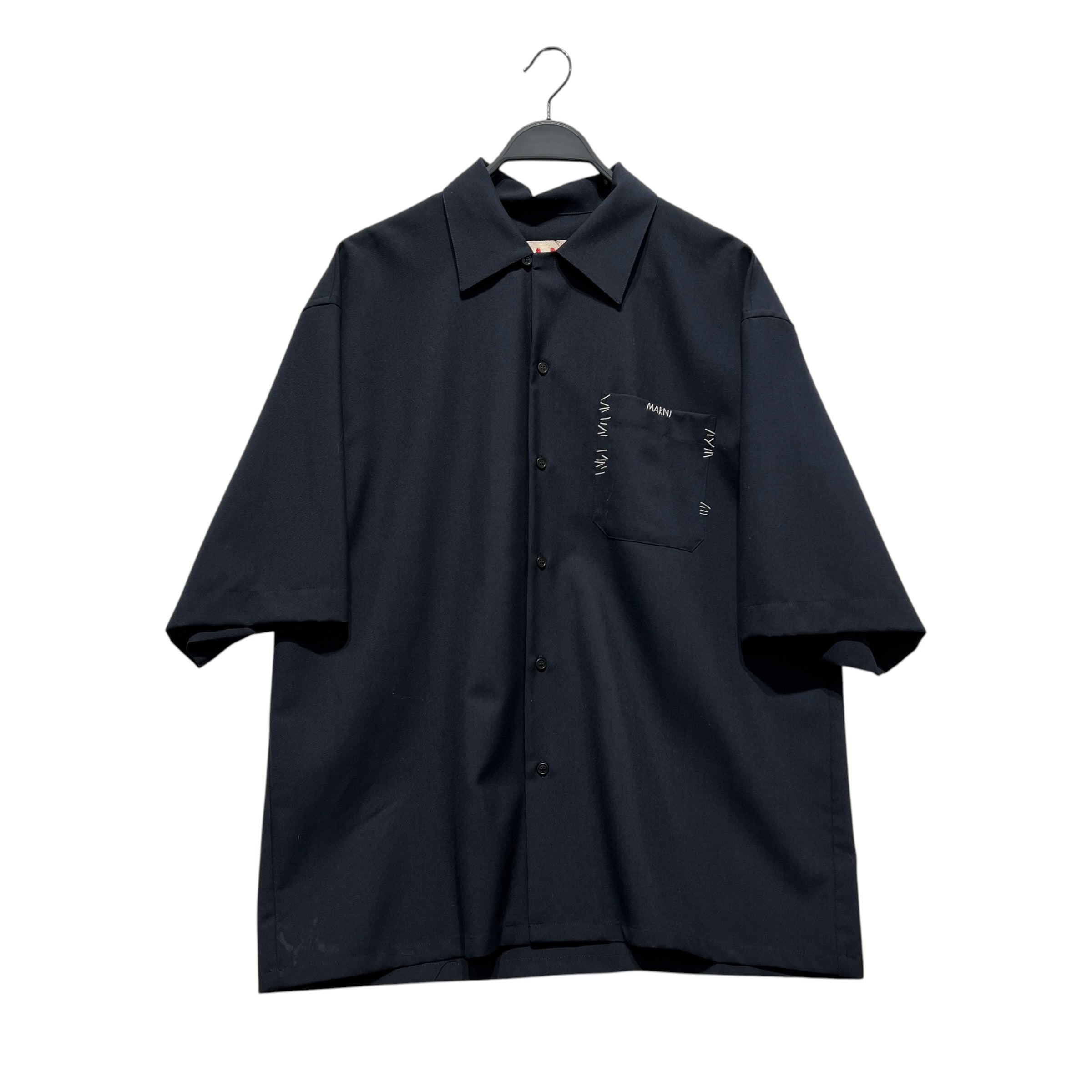 MARNI/Shirt/52/Cotton/NVY/WHITE STITCH ON POCKET view 1