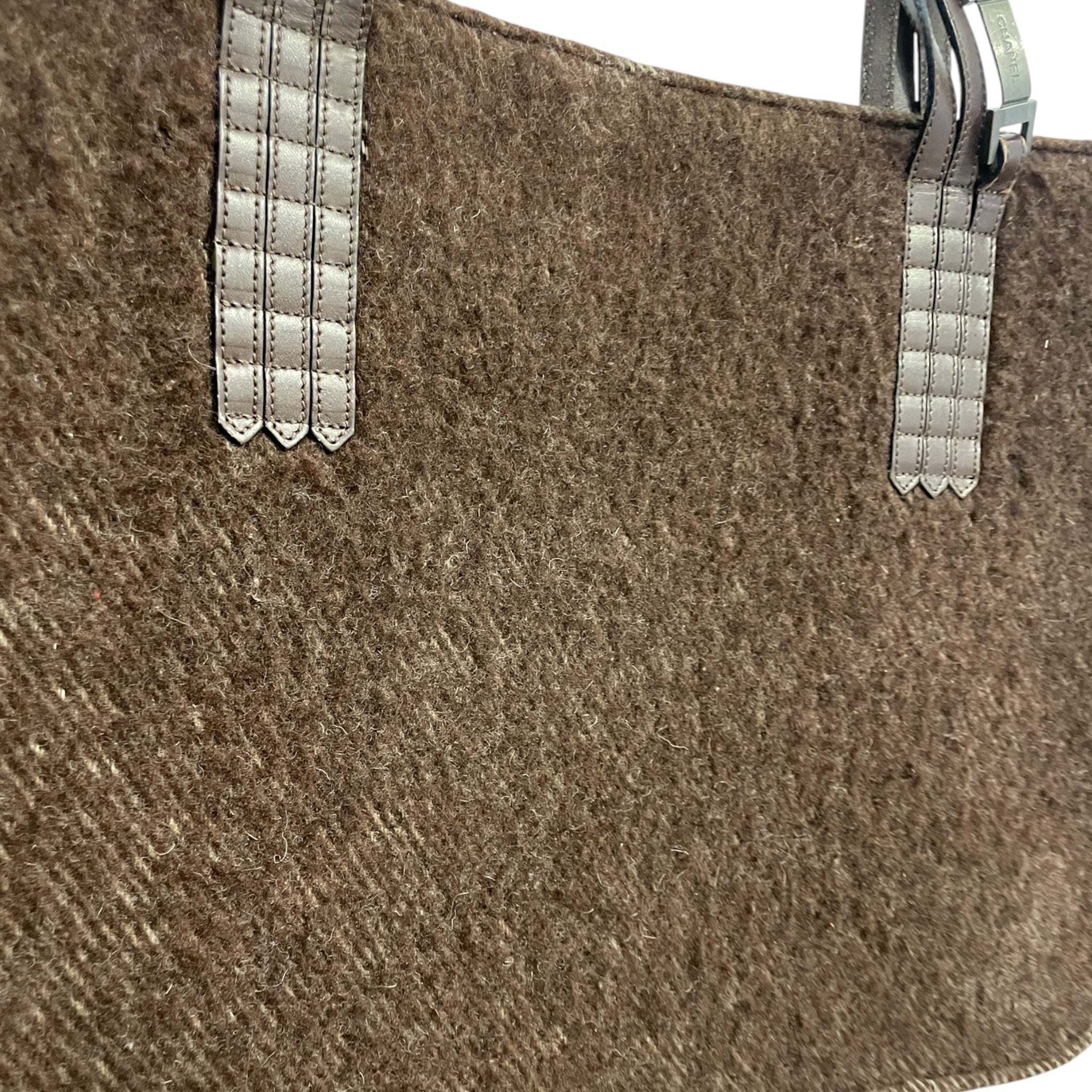 CHANEL/Tote Bag/Wool/BRW/SHOPPER TOTE view 5