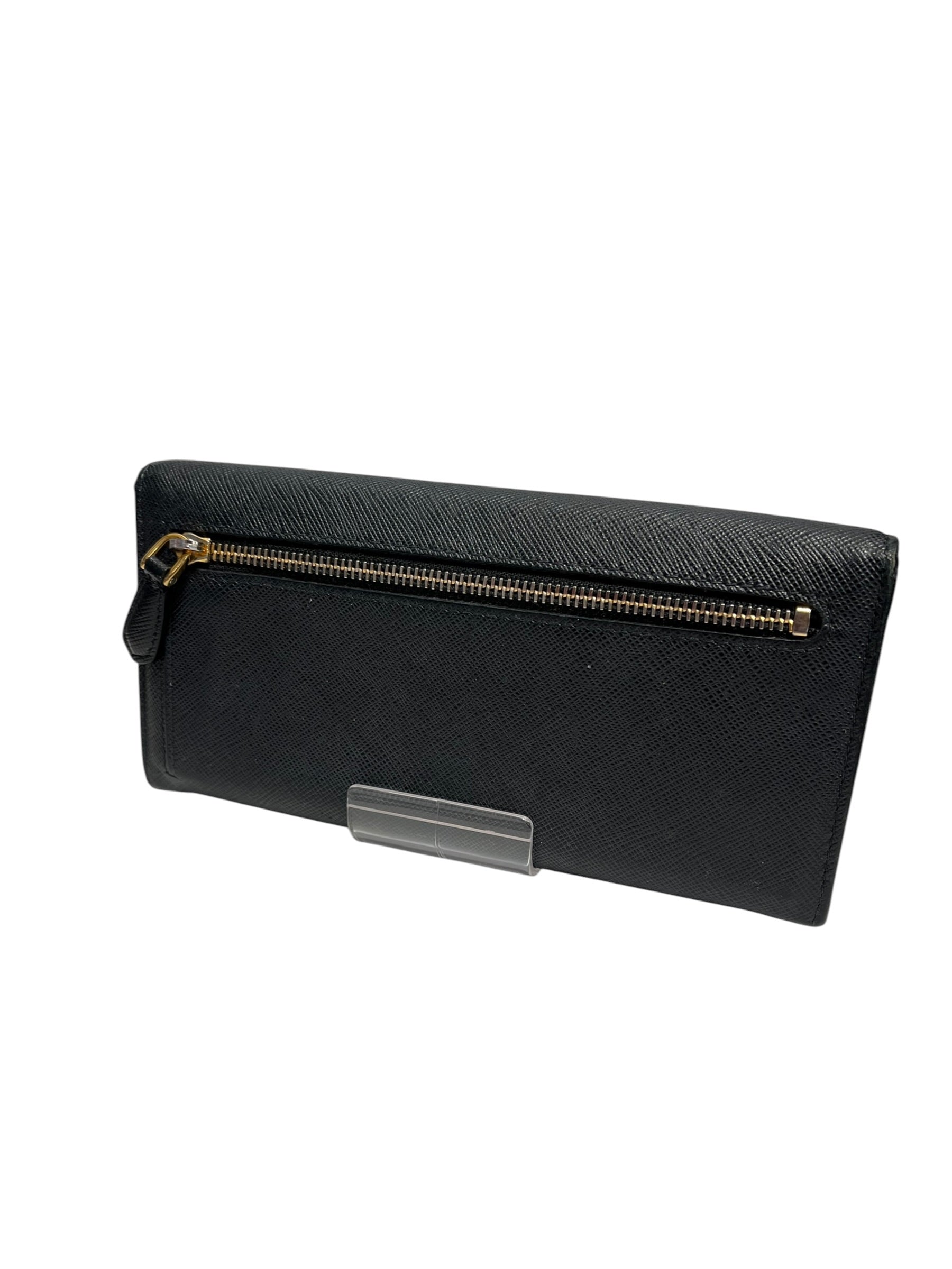 PRADA/Bifold Wallet/BLK/L's/Pink interior view 2