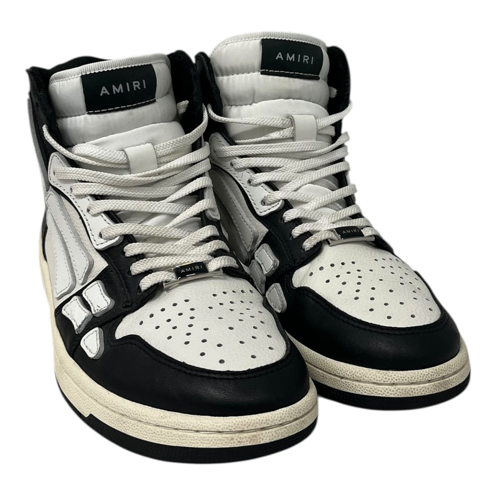 AMIRI/Hi-Sneakers/US 8/Leather/WHT/BLACK ACCENT SKULL JORDAN 1 view 1