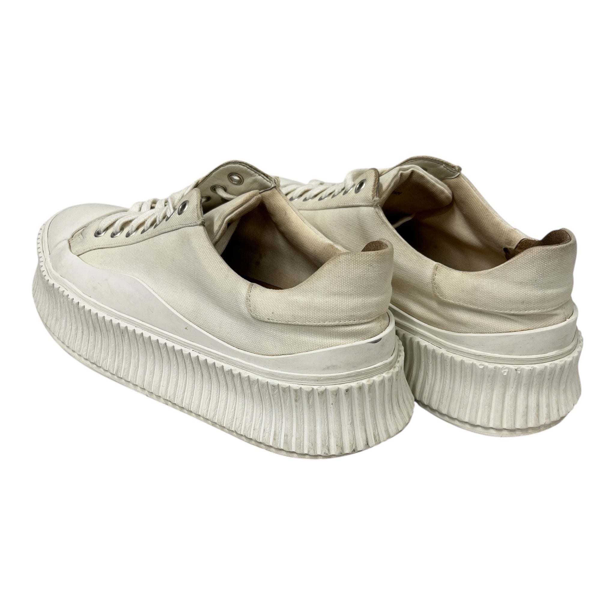 JIL SANDER/Low-Sneakers/EU 41/Cotton/CRM/CANVAS PLATFORM SHOES view 2