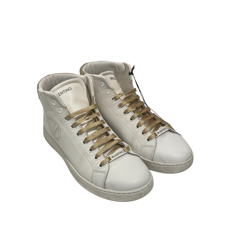 VALENTINO/Hi-Sneakers/US 8/Leather/WHT/