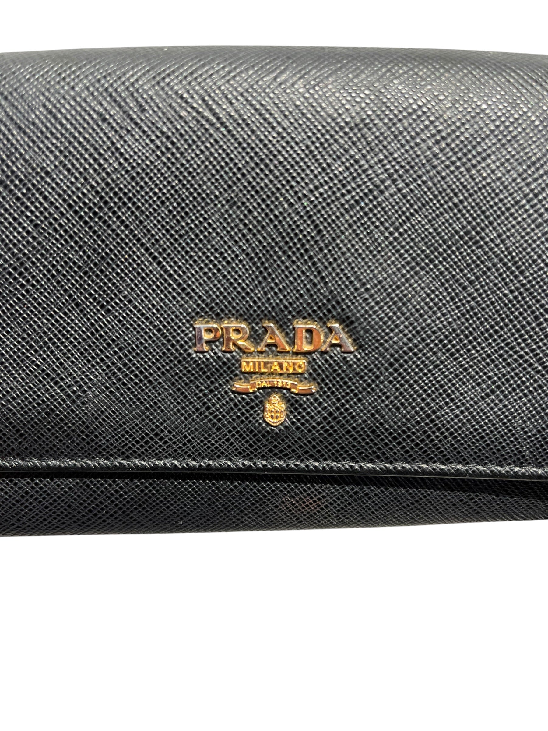 PRADA/Bifold Wallet/BLK/L's/Pink interior view 5