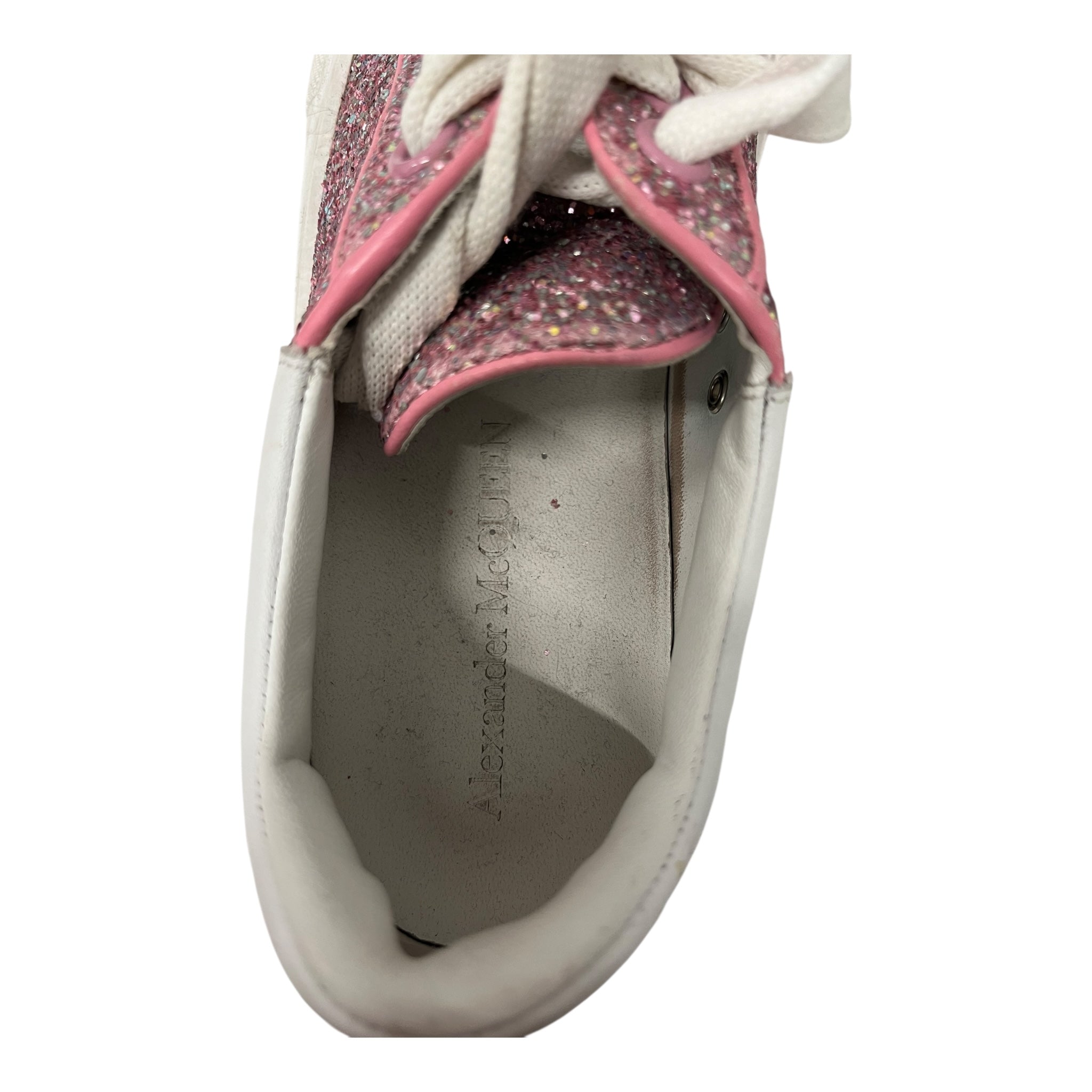 Alexander McQueen/Low-Sneakers/US 8.5/Glitter/Polyester/PNK/PINK PLASTIC GLITTER view 3