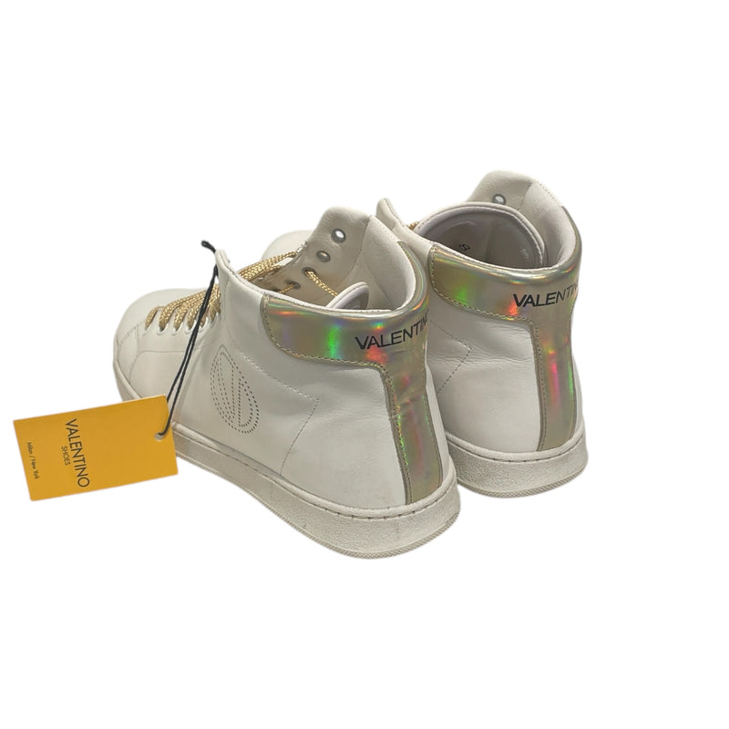 VALENTINO/Hi-Sneakers/US 8/Leather/WHT/