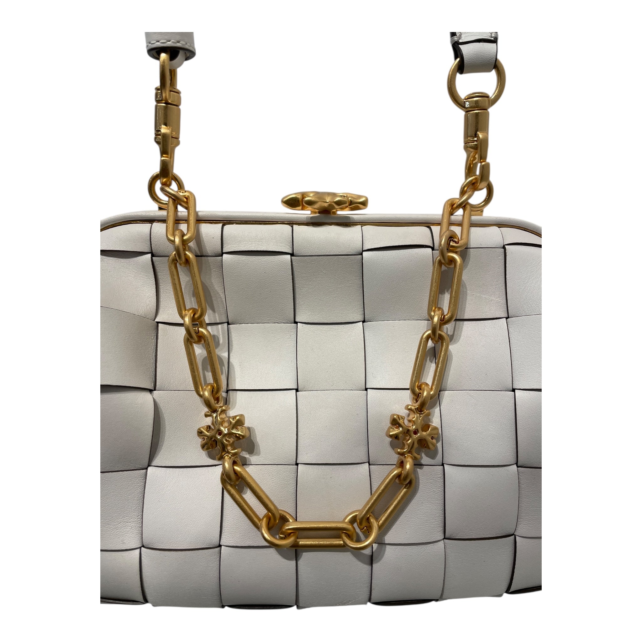 TORY BURCH/Hand Bag/Leather/WHT/GOLDCHAIN view 3