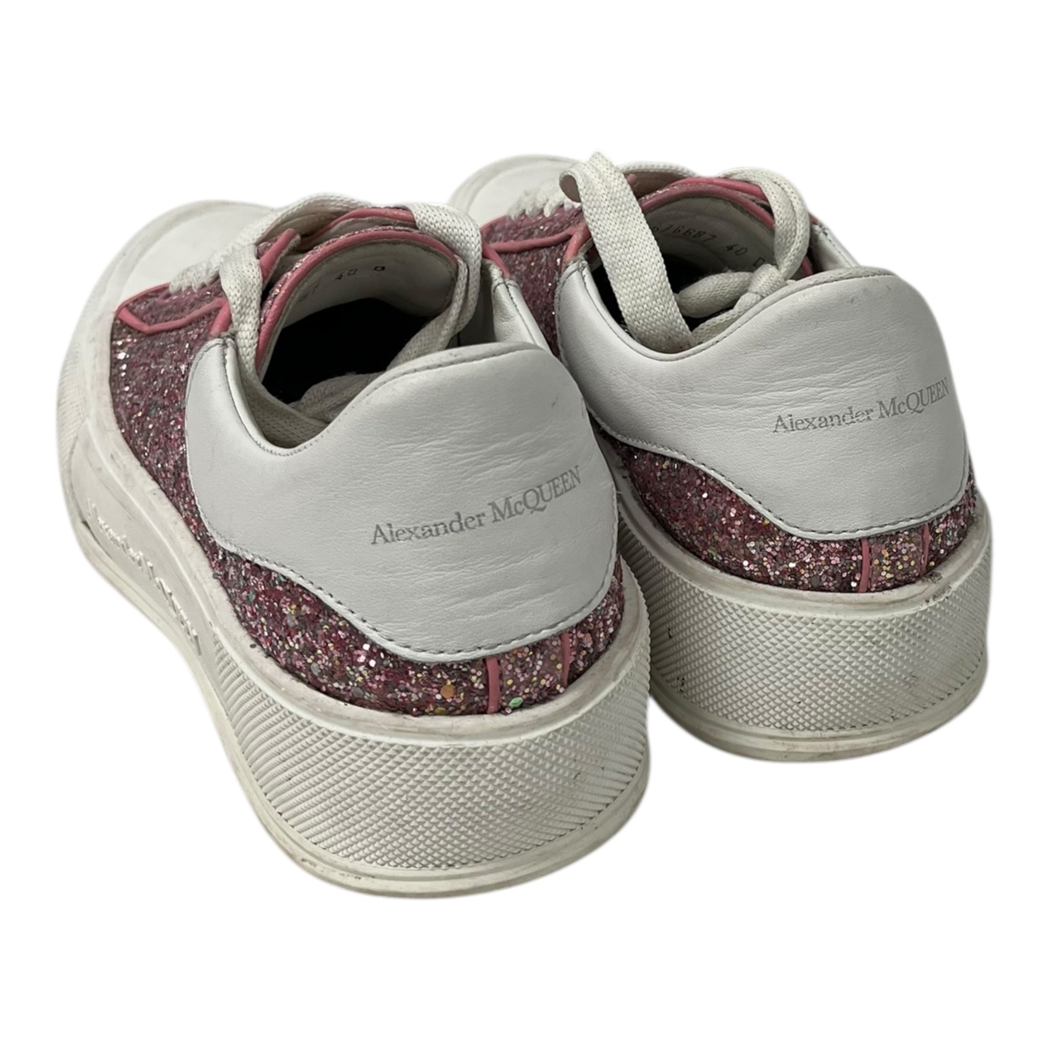 Alexander McQueen/Low-Sneakers/US 8.5/Glitter/Polyester/PNK/PINK PLASTIC GLITTER view 2