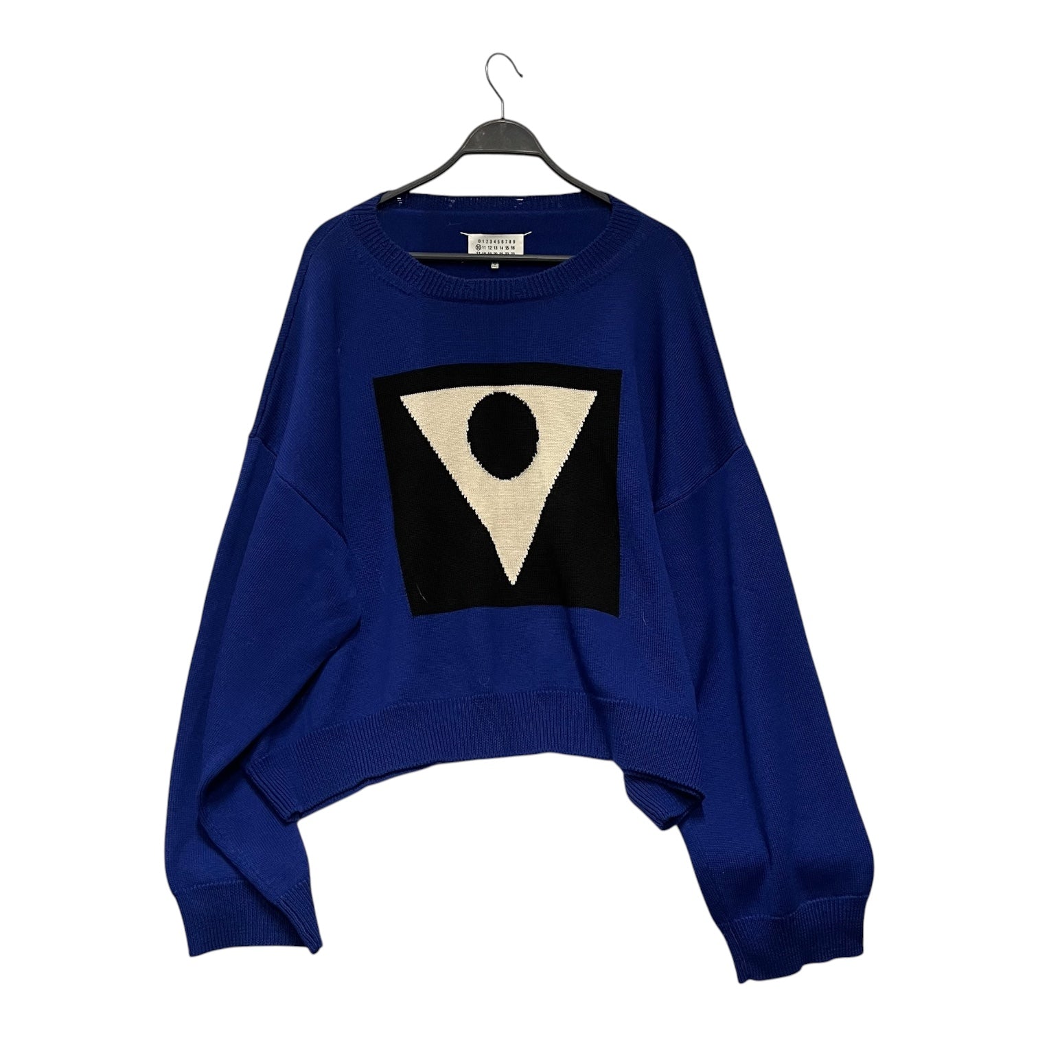 Maison Margiela/Sweater/L/Cotton/BLU/intarsia geomtric view 1