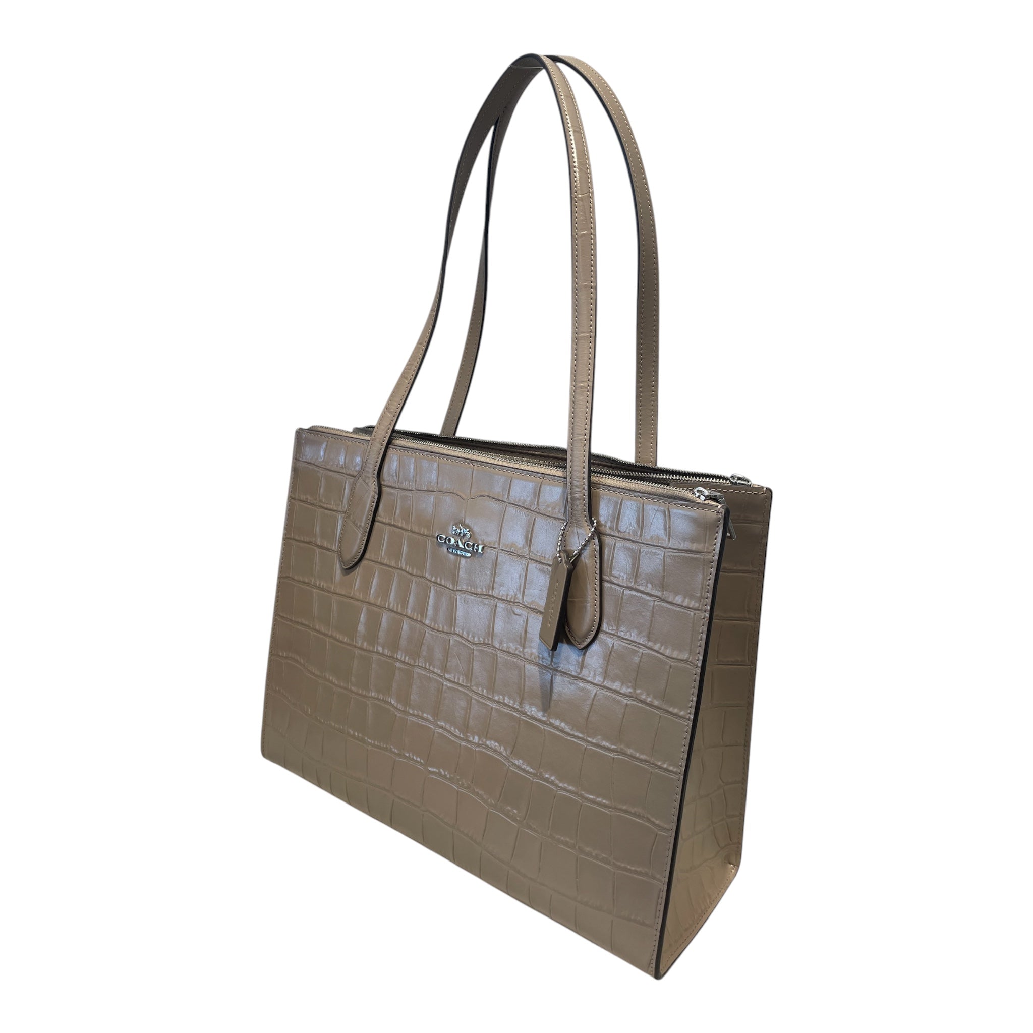 COACH/Bag/Leather/GRY/nine tote/ crocodile embossed view 1