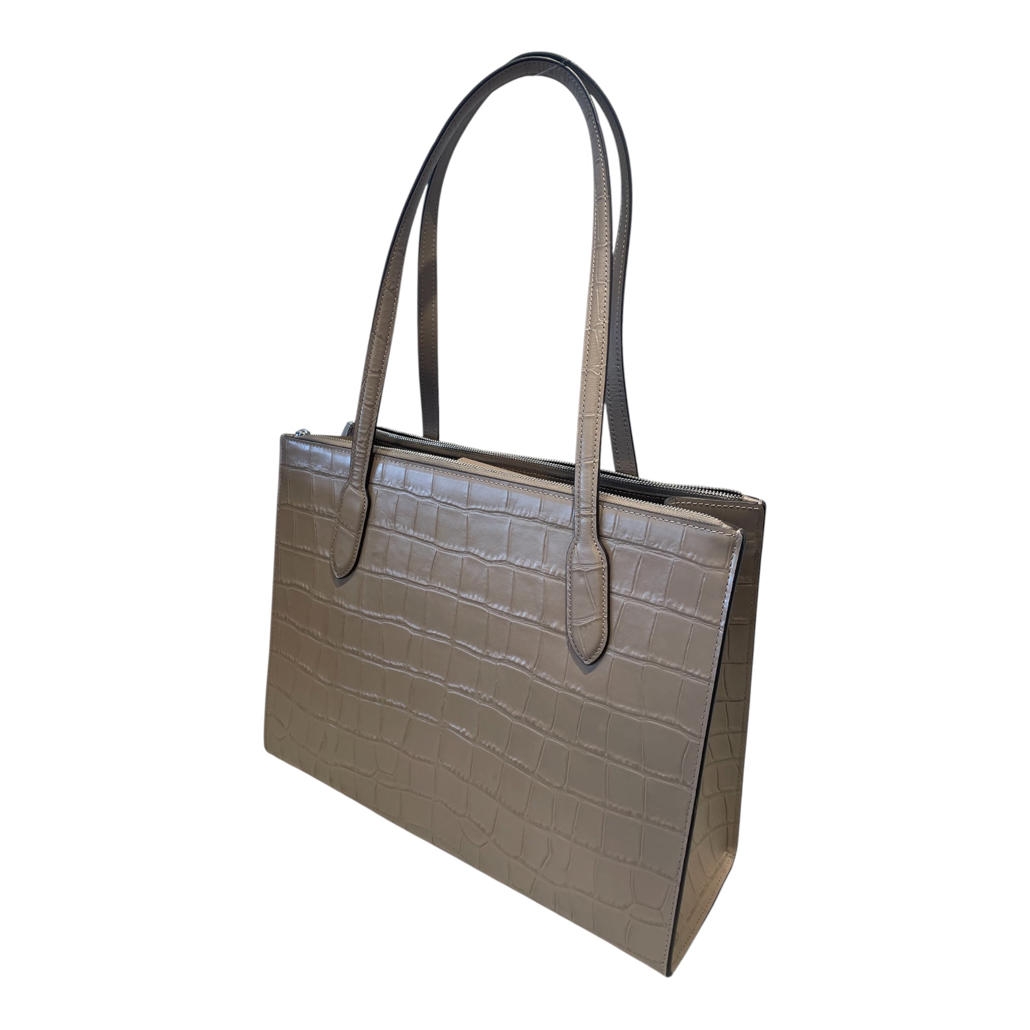 COACH/Bag/Leather/GRY/nine tote/ crocodile embossed view 2