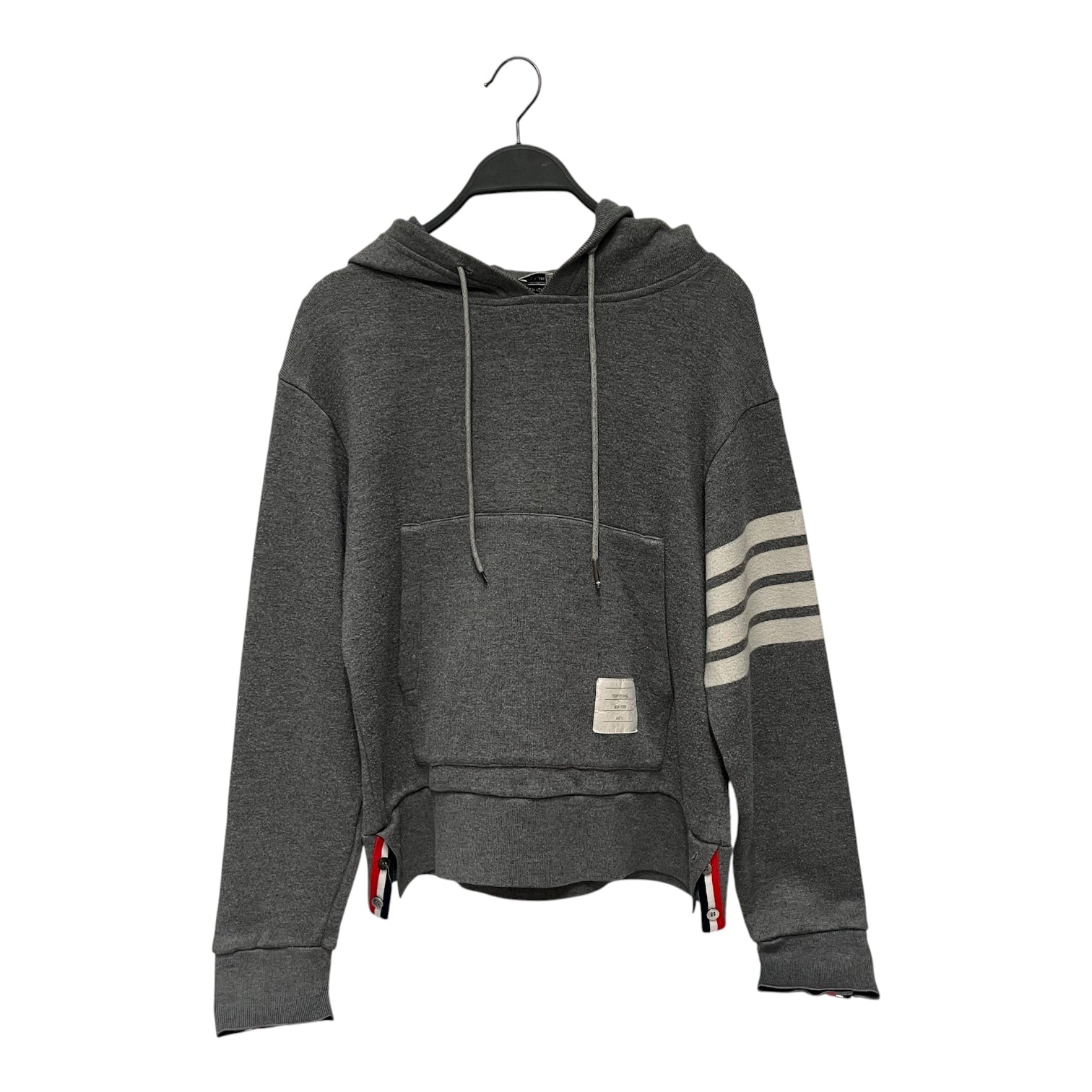 THOM BROWNE. NEW YORK/Hoodie/S/Stripe/Wool/GRY/ view 1