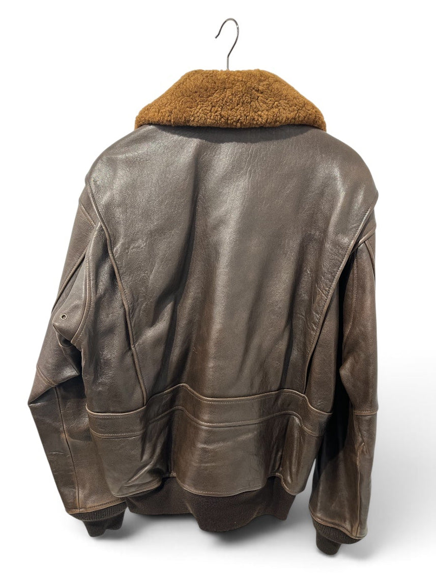 Schott/Flight Jkt/L/Leather/BRW/G-1 U.S. NAVY FLIGHT JKT view 2