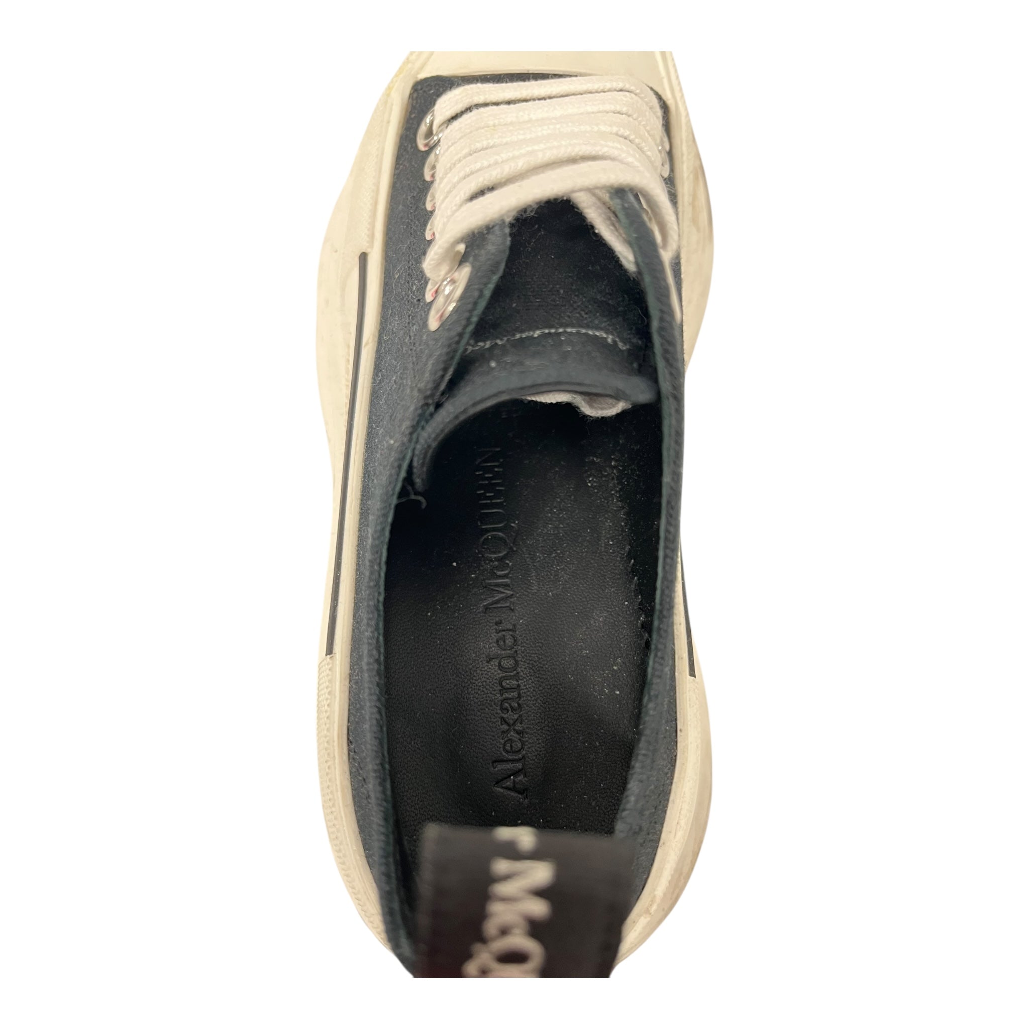 Alexander McQueen/Low-Sneakers/EU 36/Cotton/BLK/TREAD SLICK  611705 view 3
