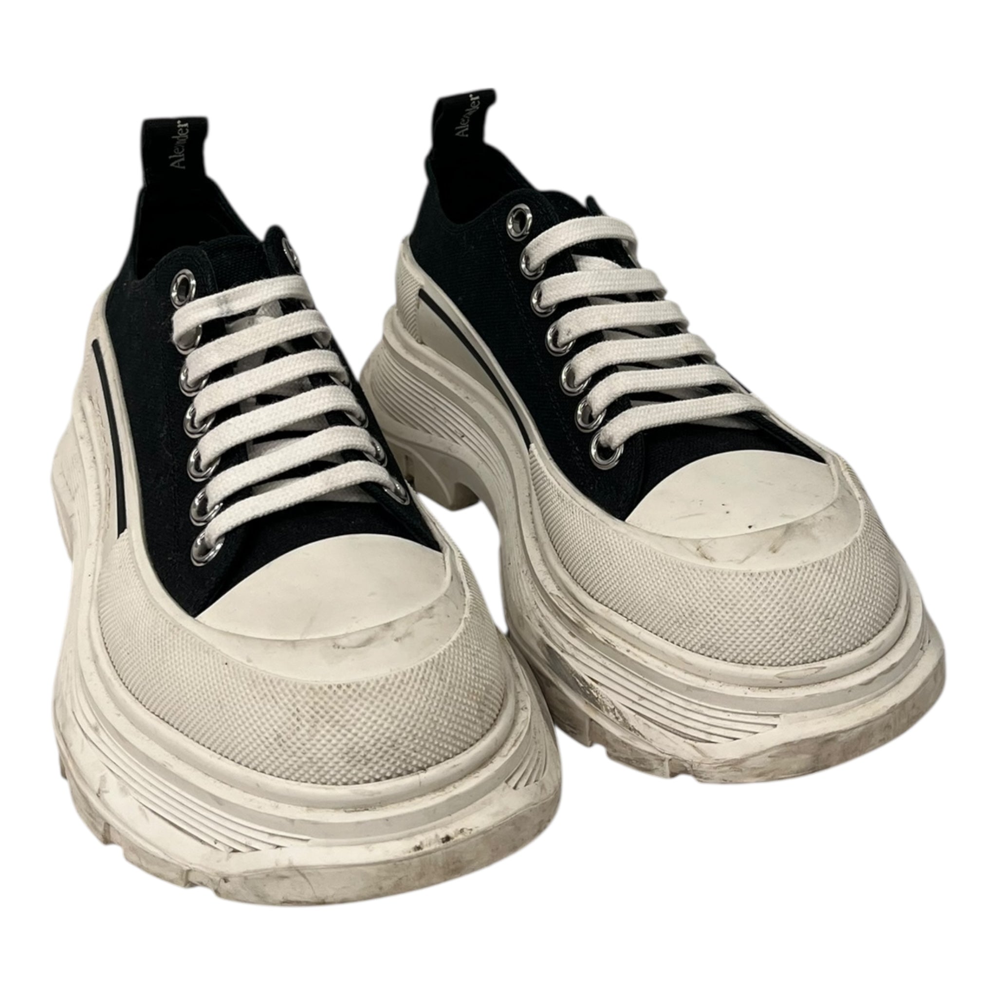 Alexander McQueen/Low-Sneakers/EU 36/Cotton/BLK/TREAD SLICK  611705 view 1