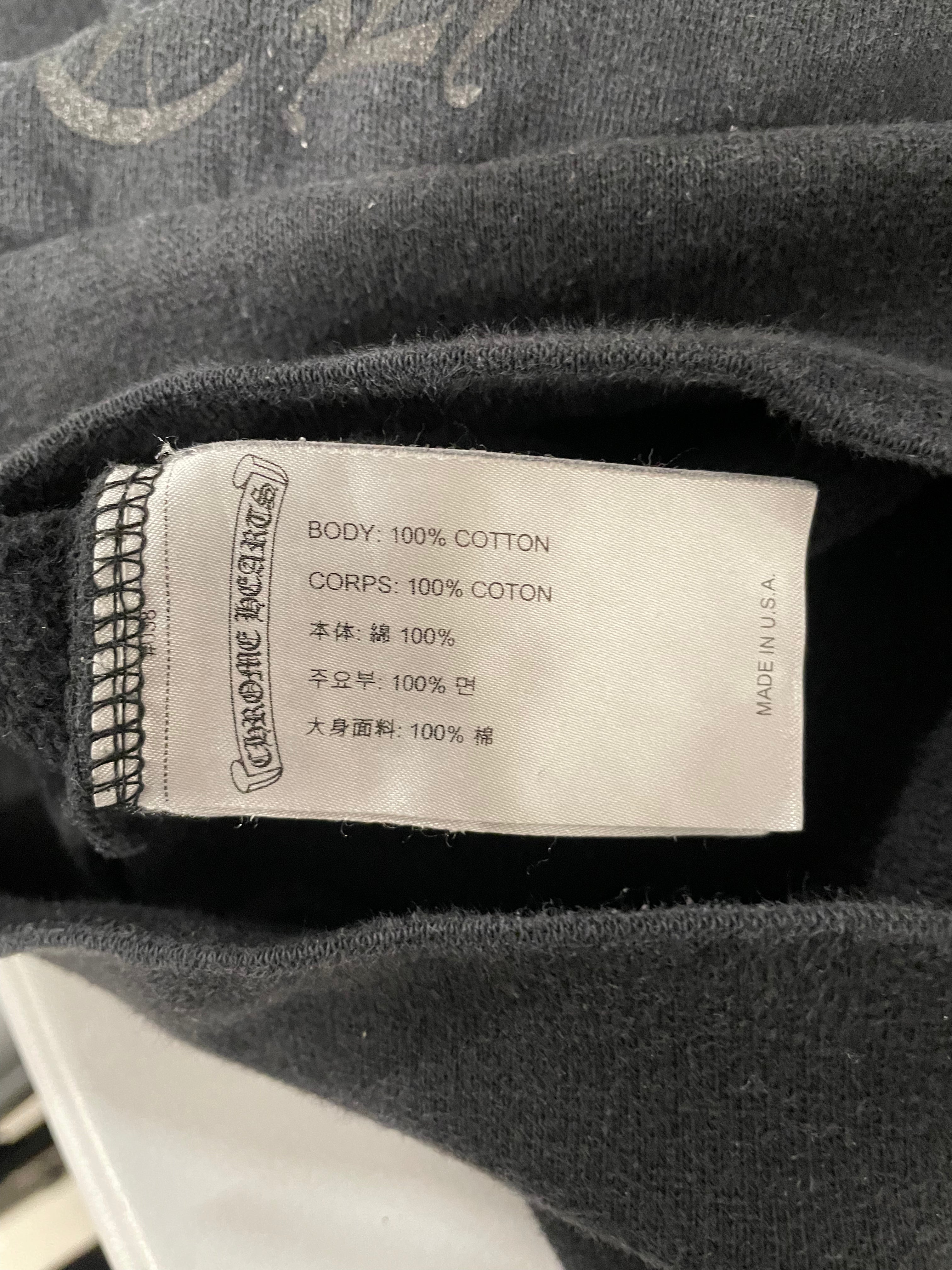 CHROME HEARTS/Hoodie/S/Graphic/Cotton/BLK/DEADLY DOLLS HORSESHOE view 4