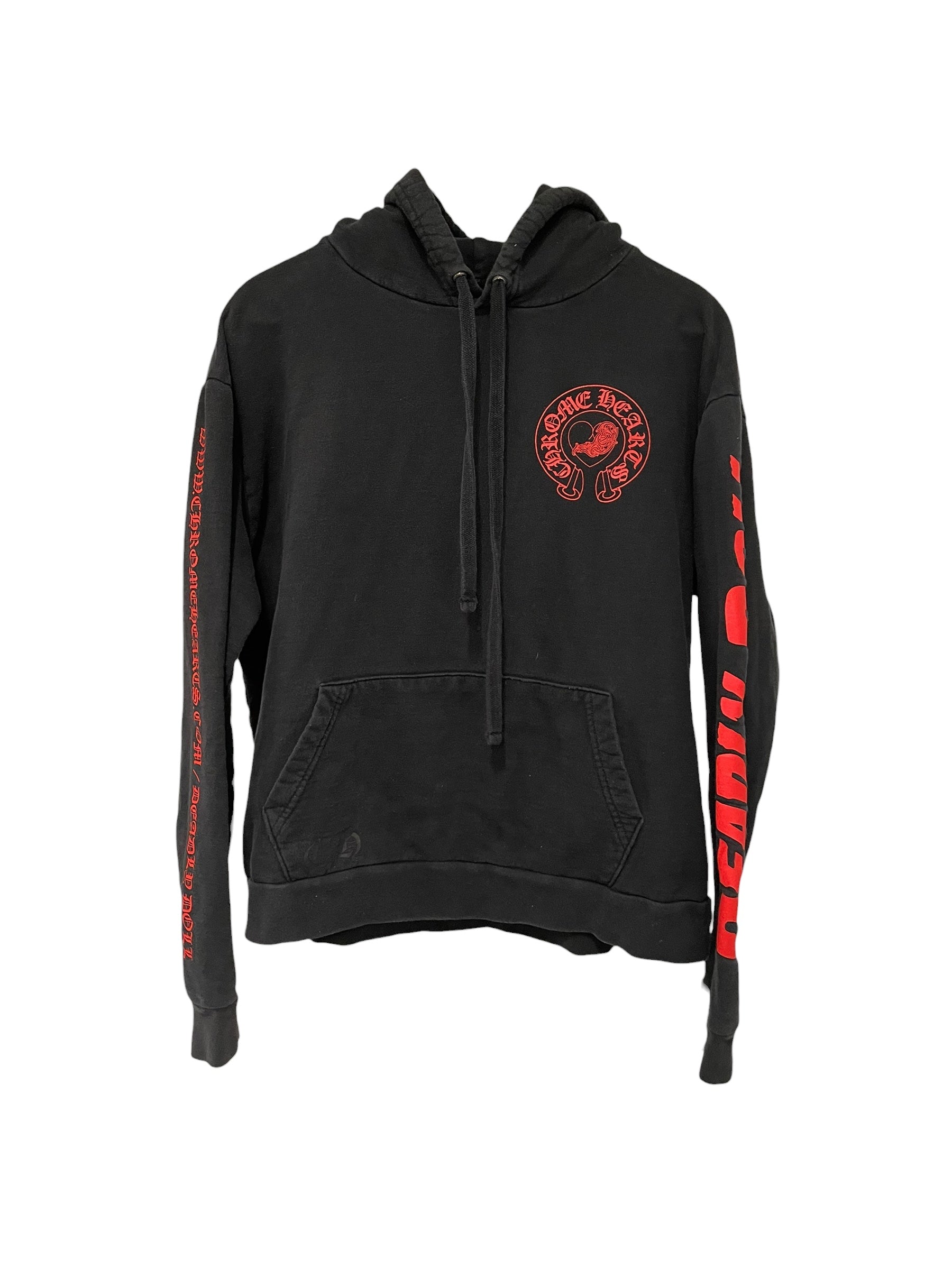 CHROME HEARTS/Hoodie/S/Graphic/Cotton/BLK/DEADLY DOLLS HORSESHOE view 1