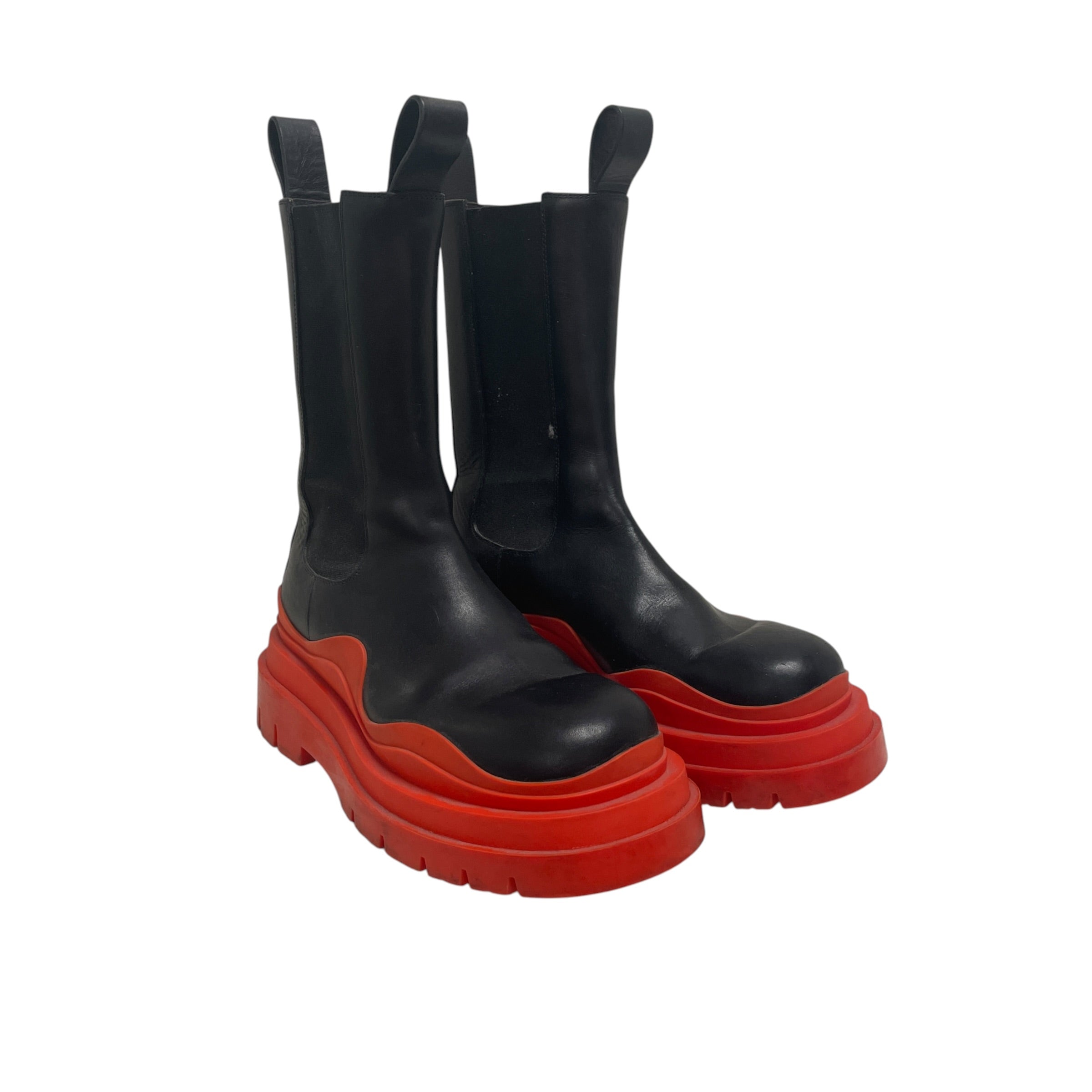 BOTTEGA VENETA/Boots/US 6/Leather/BLK/RED BOTTOM view 1