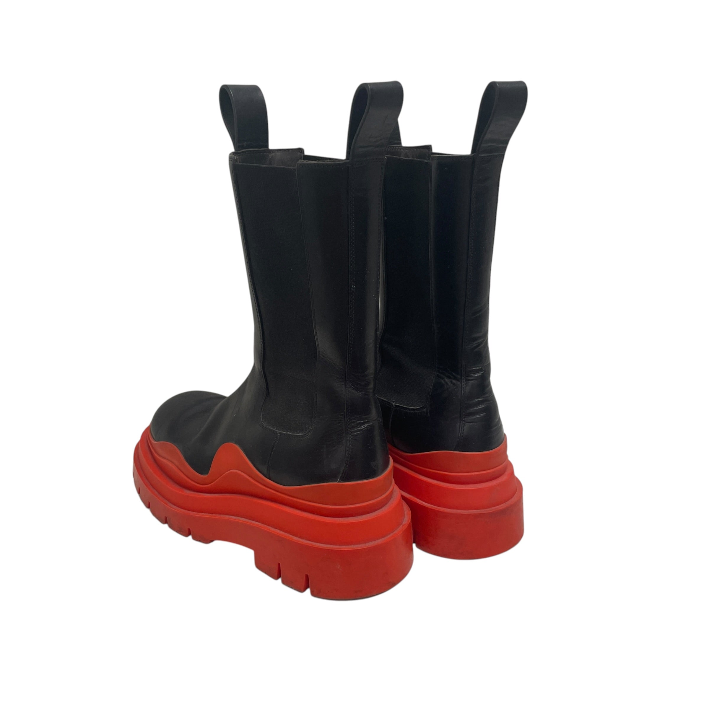BOTTEGA VENETA/Boots/US 6/Leather/BLK/RED BOTTOM view 2