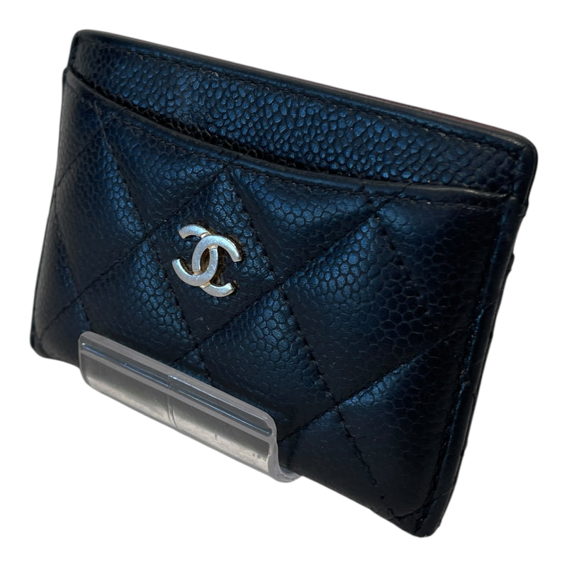 CHANEL/Wallet/Leather/BLK/CAVIAR DOUBLE C CARDHOLDER