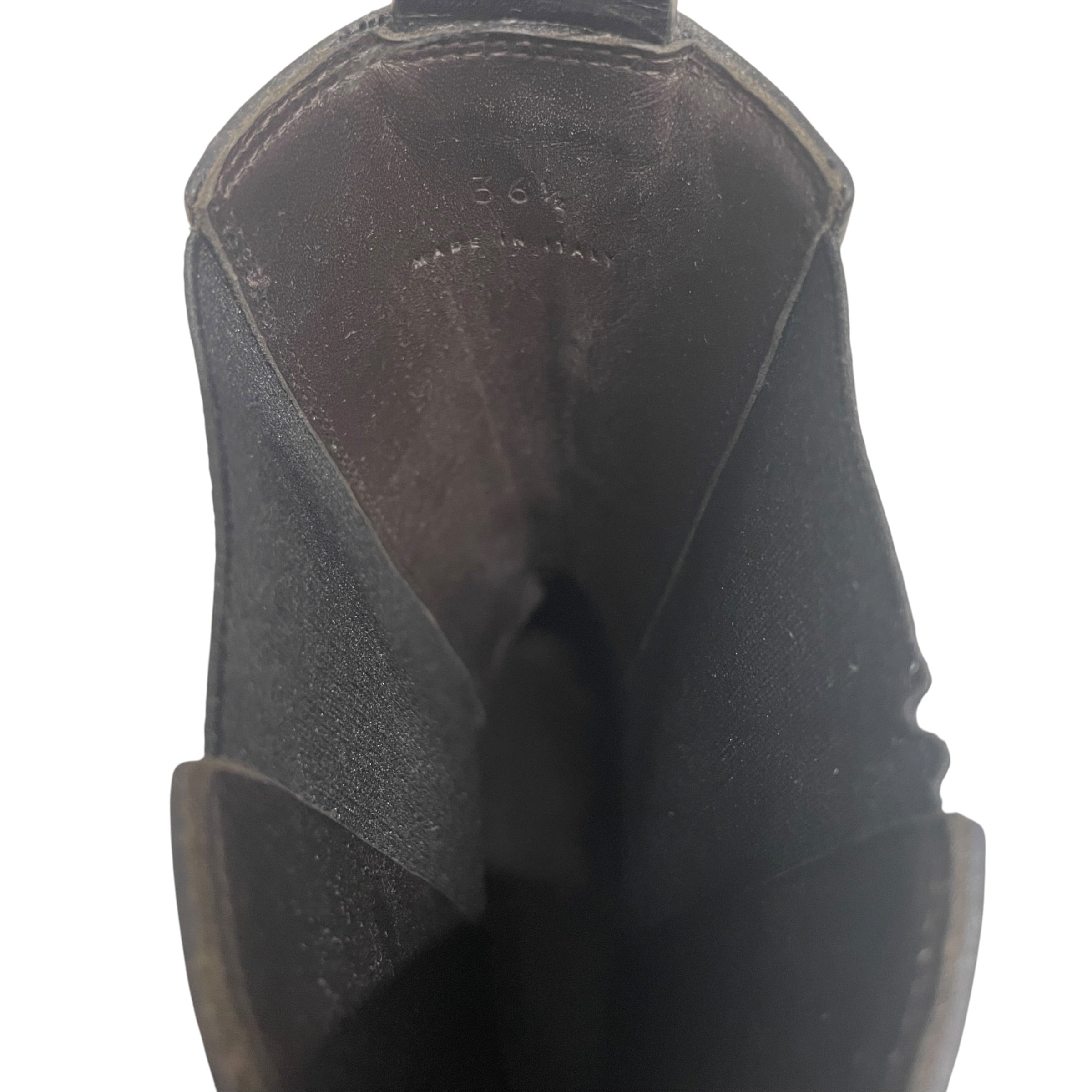 BOTTEGA VENETA/Boots/US 6/Leather/BLK/RED BOTTOM view 4