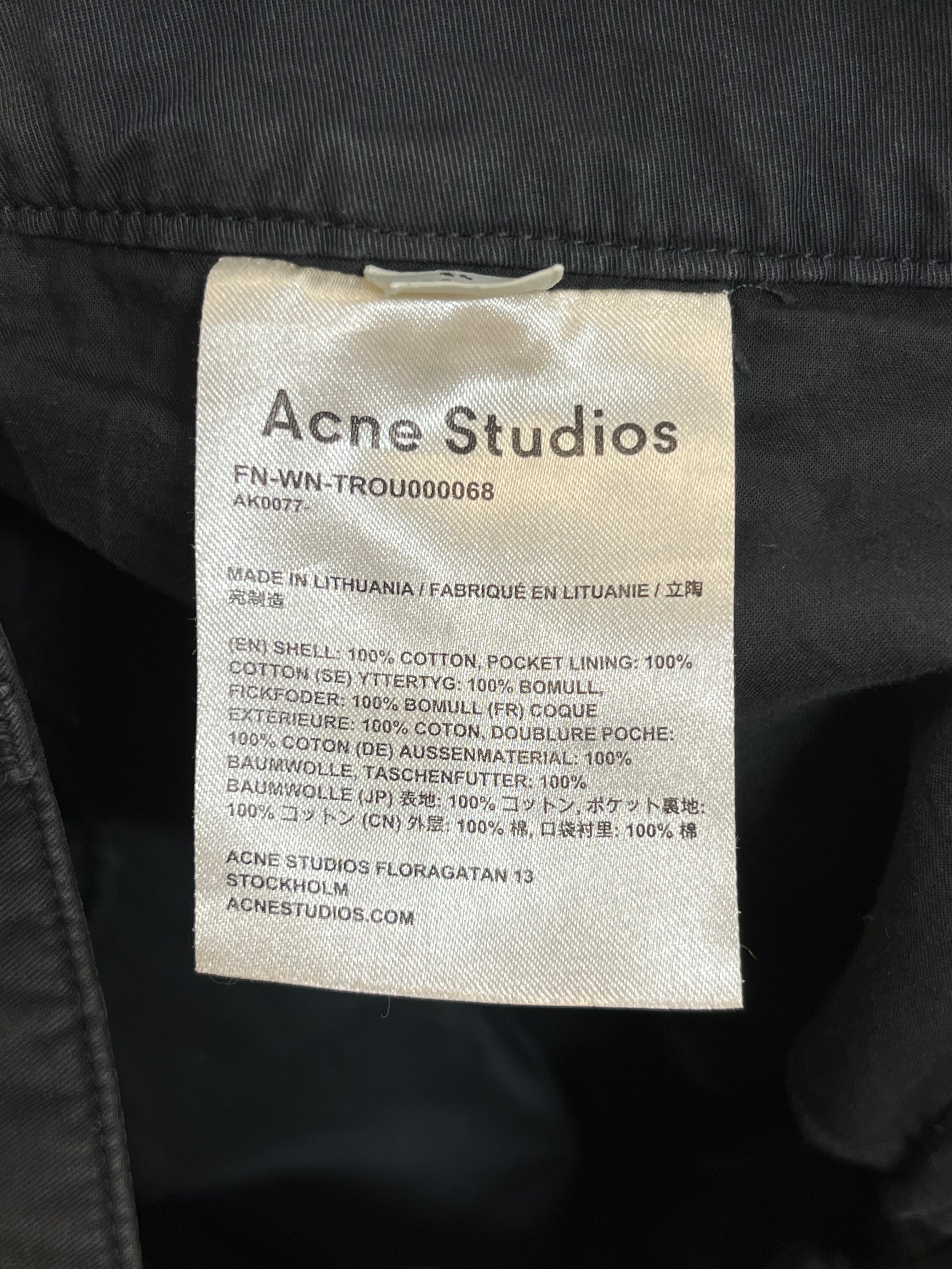 Acne Studios/Straight Pants/34/Cotton/GRY/ view 4