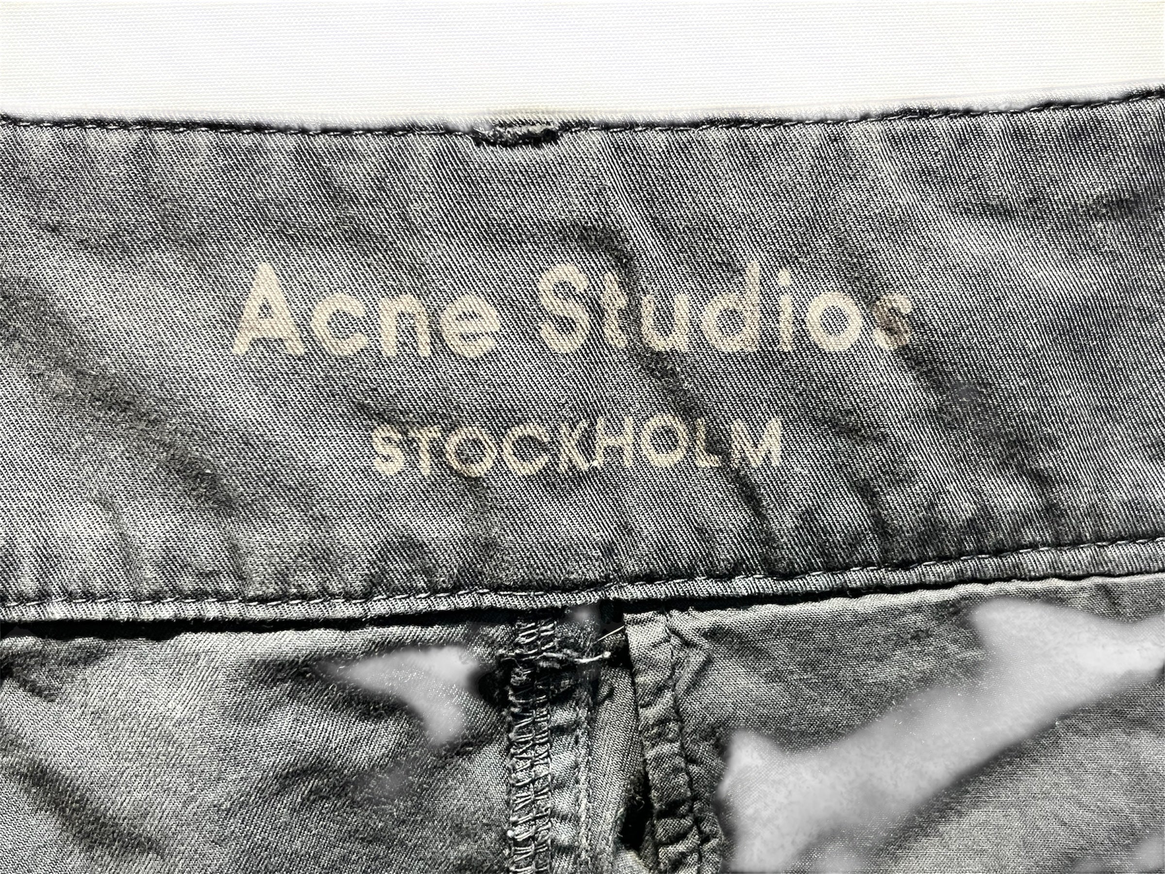 Acne Studios/Straight Pants/34/Cotton/GRY/ view 3