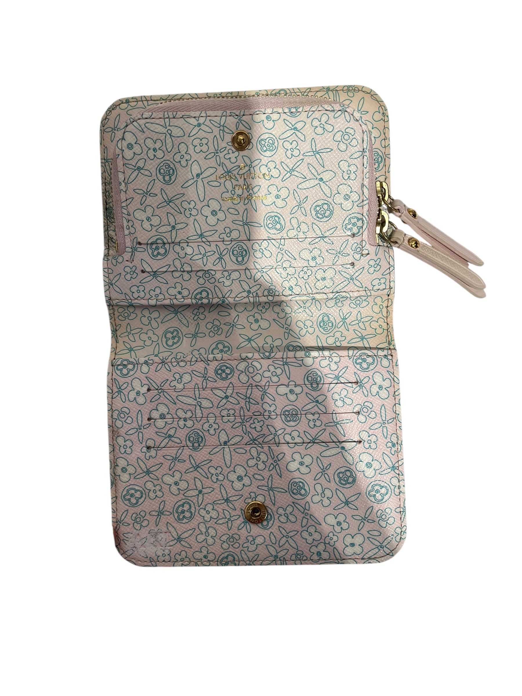 LOUIS VUITTON/Bifold Wallet/Monogram/Leather/BRW/PINK FLORAL INTERIOR view 4