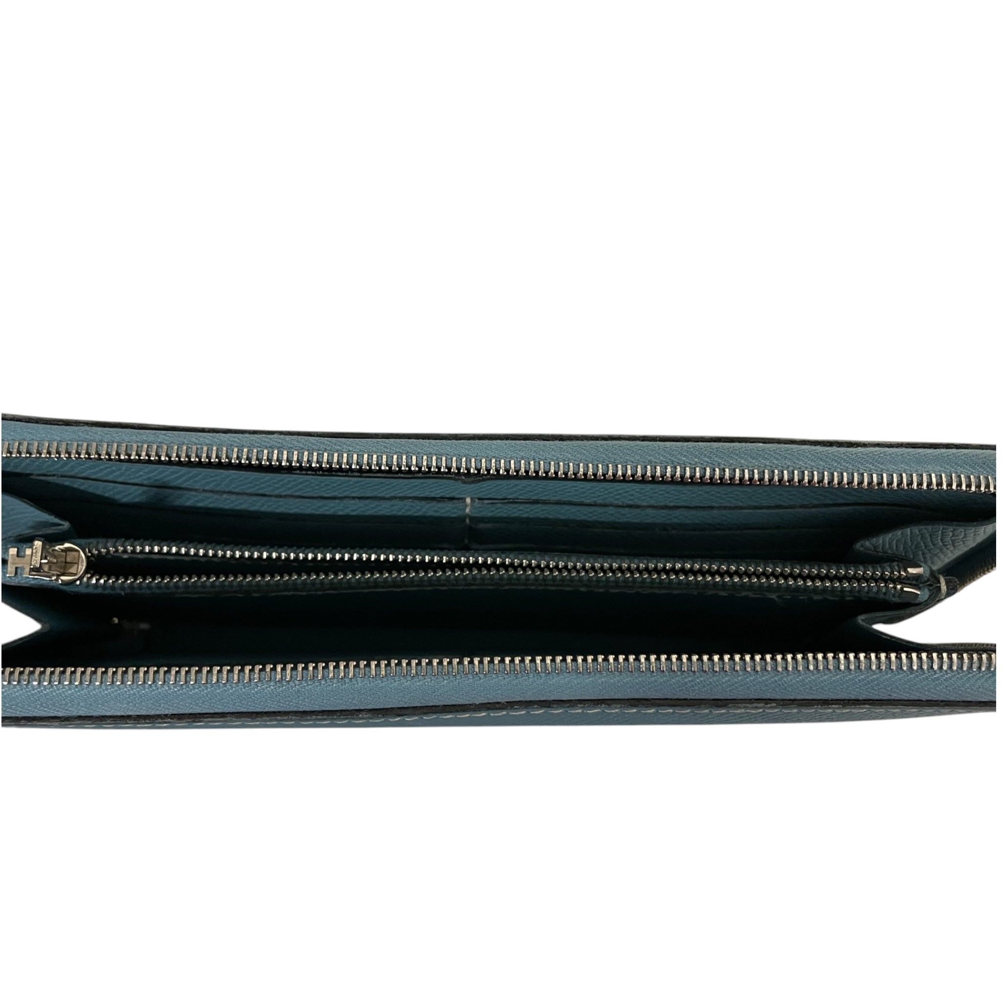 HERMES/Long Wallet/Blue/Leather/ view 3