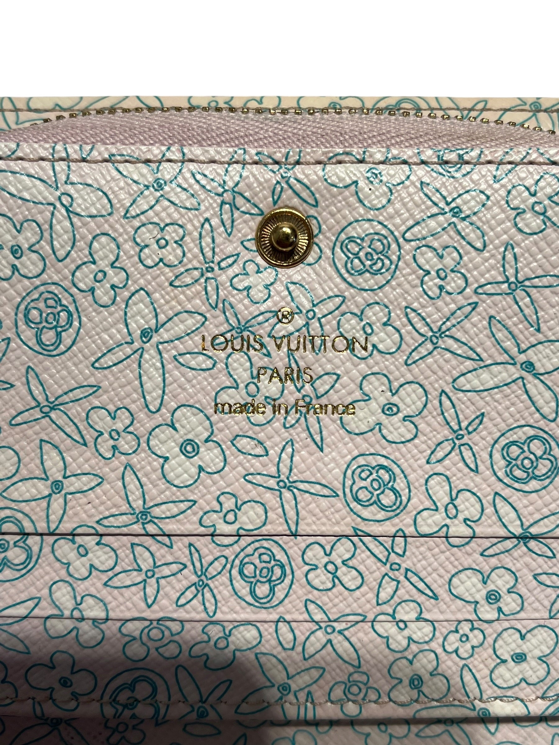 LOUIS VUITTON/Bifold Wallet/Monogram/Leather/BRW/PINK FLORAL INTERIOR view 6
